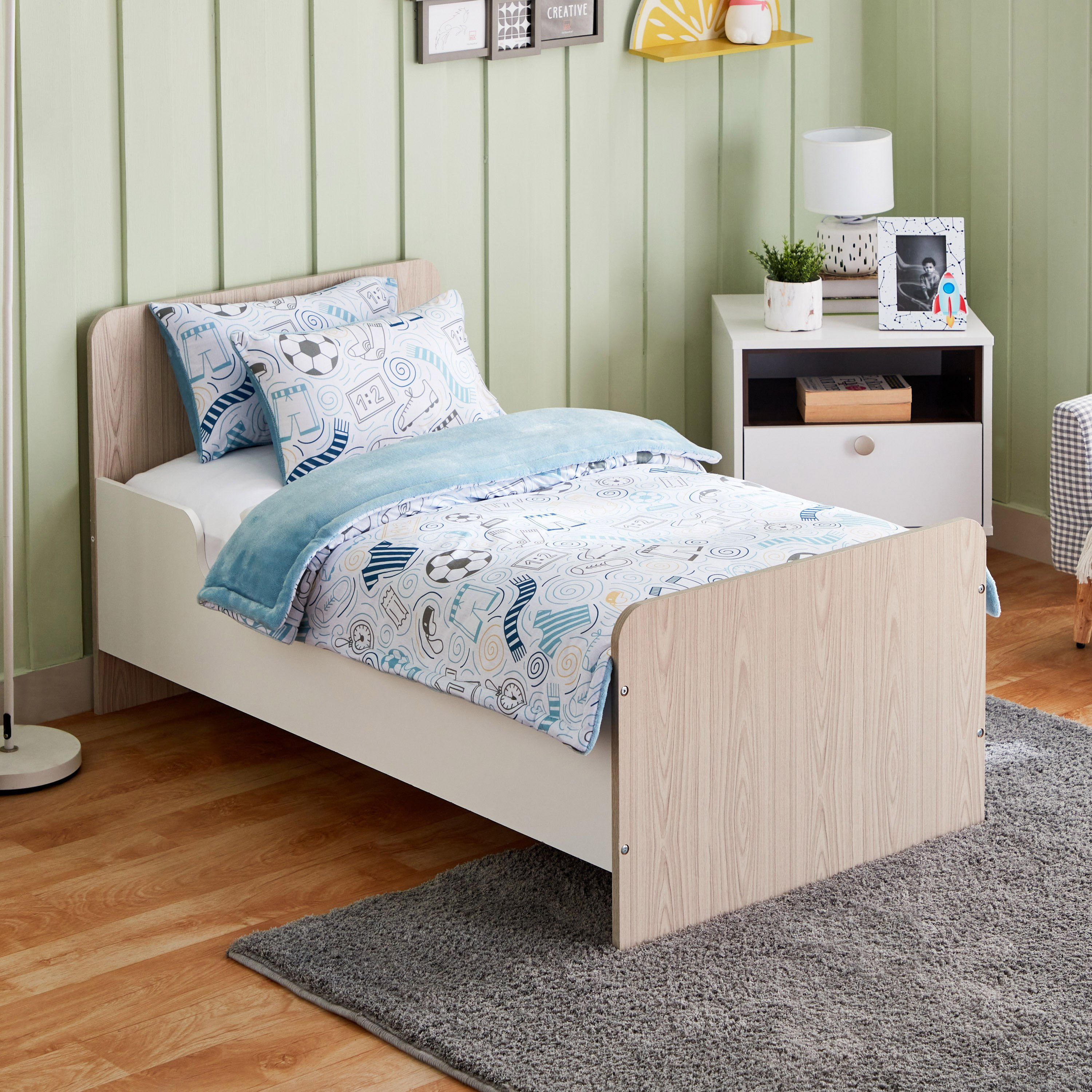 Arcade Playmania 3-Piece Toddler Printed Jersey Comforter Set with Flannel Back - 100x140 cm-hbxhomeware-hbxkidsandyouth-image-1