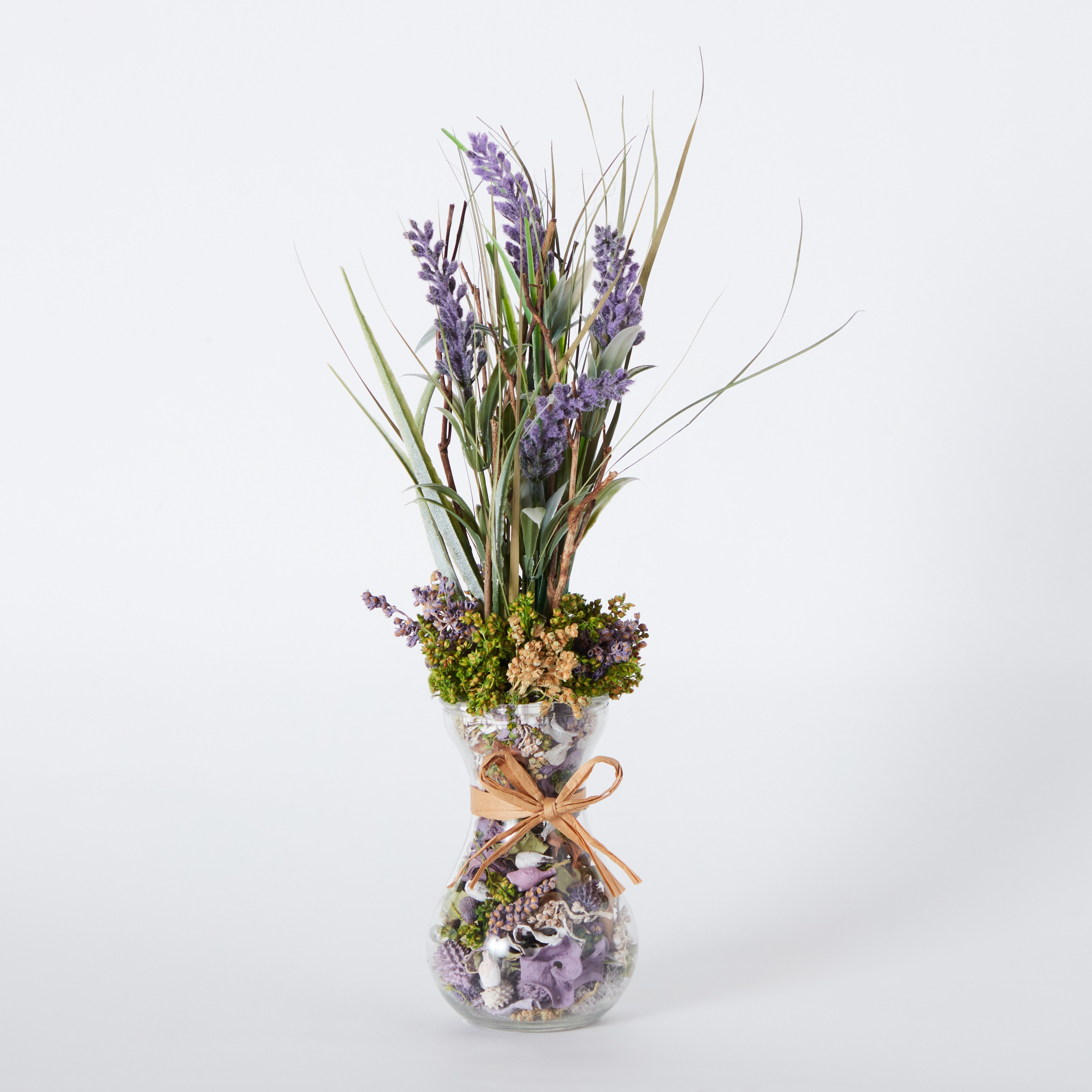 باقة زهور لافندر مع وعاء زجاجي من فيونا - 17x15x37 سم-hbxdecorandfurnishings-homeaccessories-artificialflowersandplants-image-5