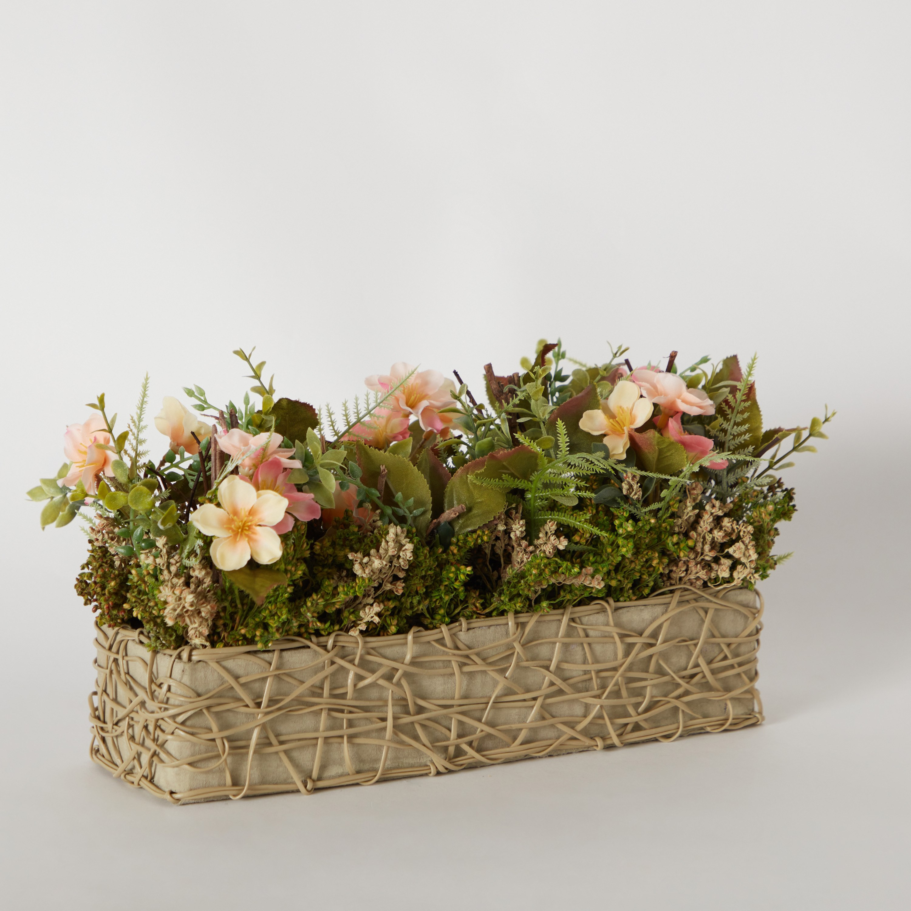 باقة زهور متفتحة مع سلة منسوجة من فيونا - 33x16x16 سم-hbxdecorandfurnishings-homeaccessories-artificialflowersandplants-image-6