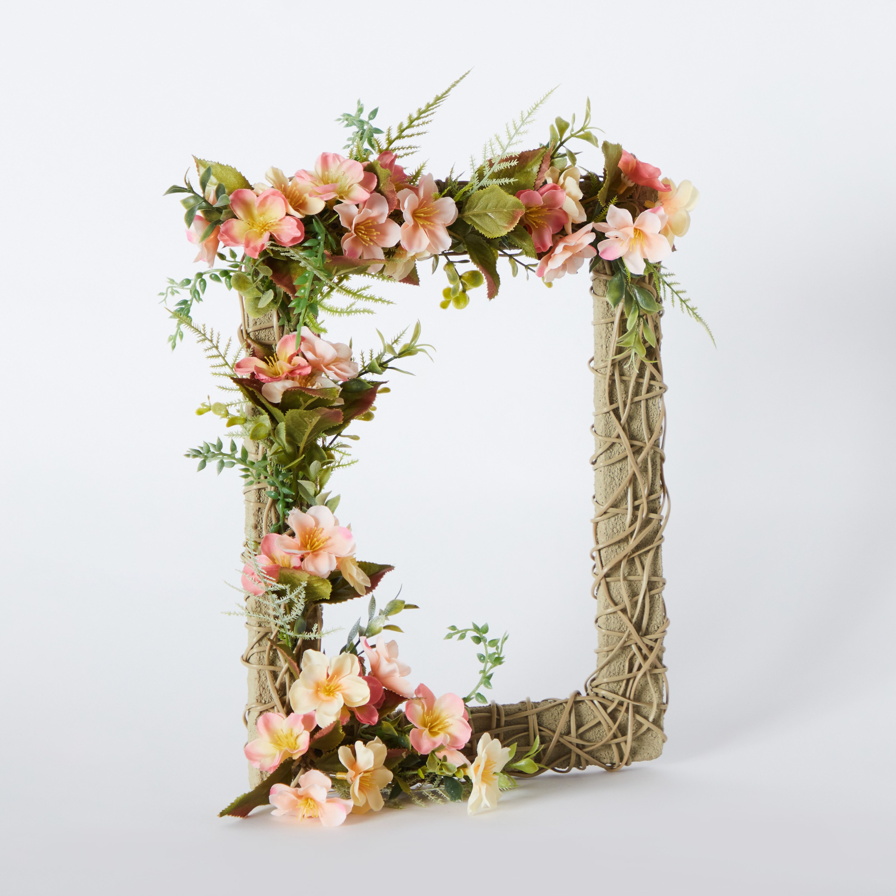 Fiona Blossom Rectangle Wreath Wall Decor - 29x10x34 cm-hbxdecorandfurnishings-homeaccessories-artificialflowersandplants-image-5
