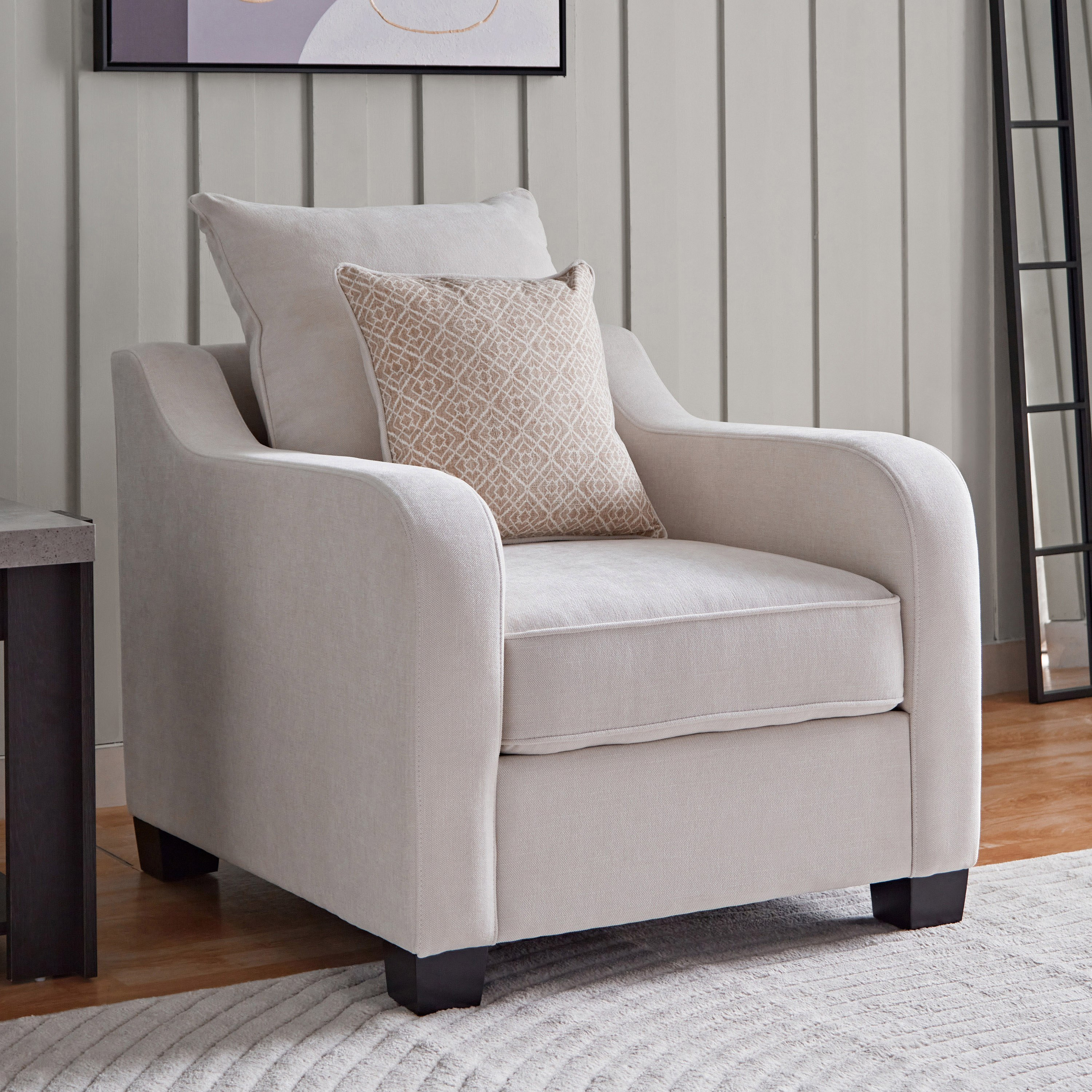 Nelson Fabric Armchair Sofa with 2 Cushions-hbxlivingroom-sofasandarmchairs-sofas-image-1