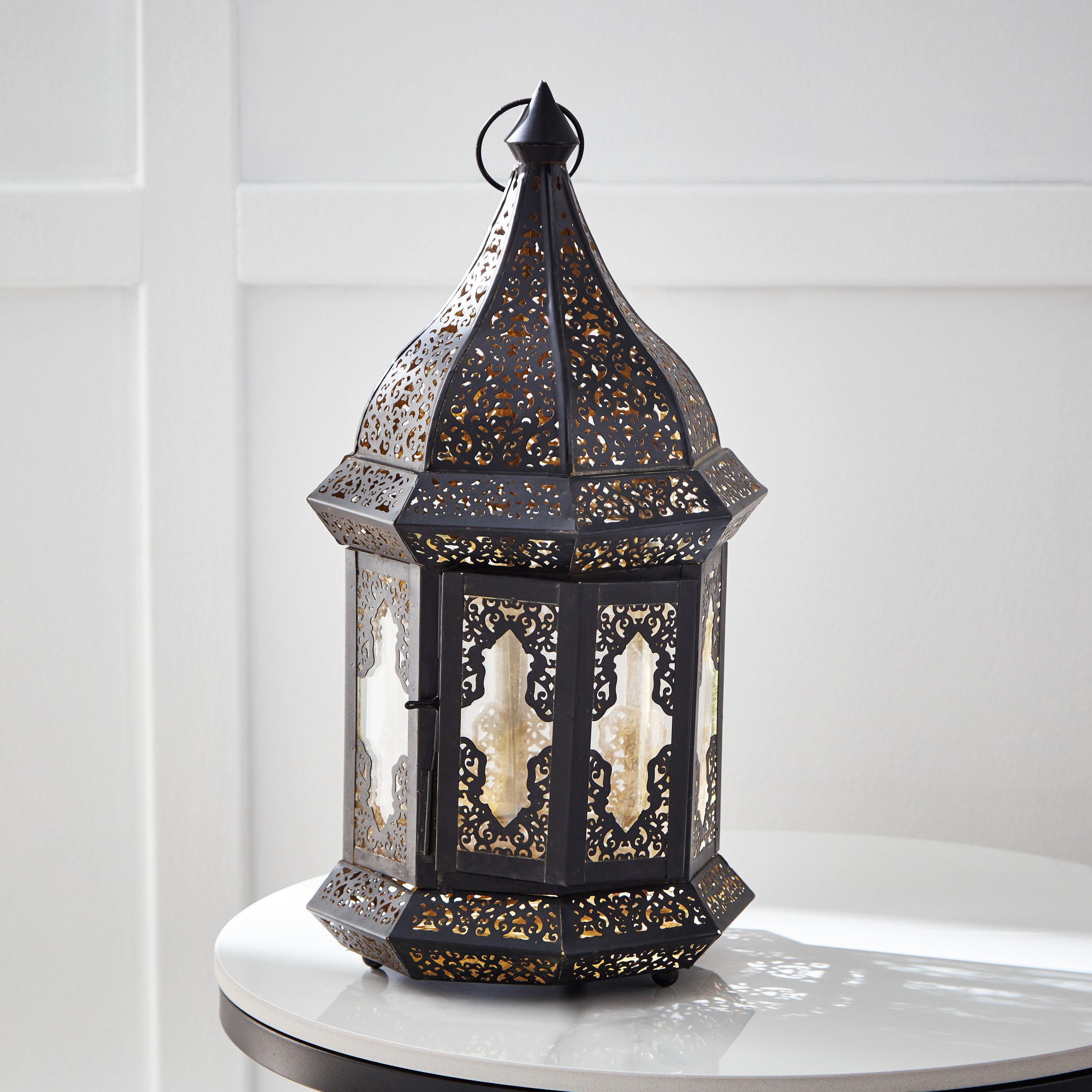 Splendid Metal Lantern - 20x20x42 cm-hbxdecorandfurnishings-homeaccessories-lanterns-image-1