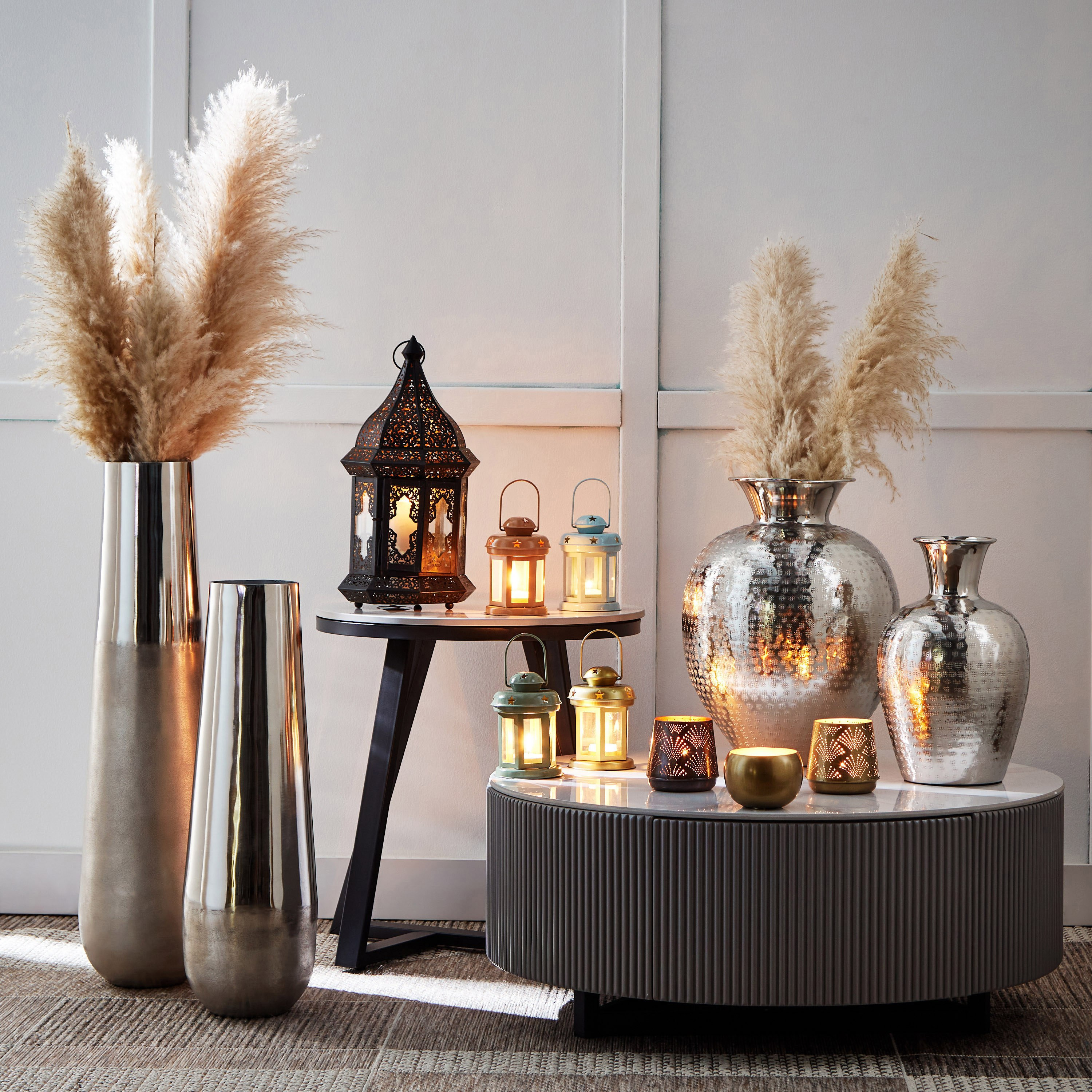 فانوس ديكور معدن - سبلينديد- 10x10x14 سم-hbxdecorandfurnishings-homeaccessories-lanterns-image-4