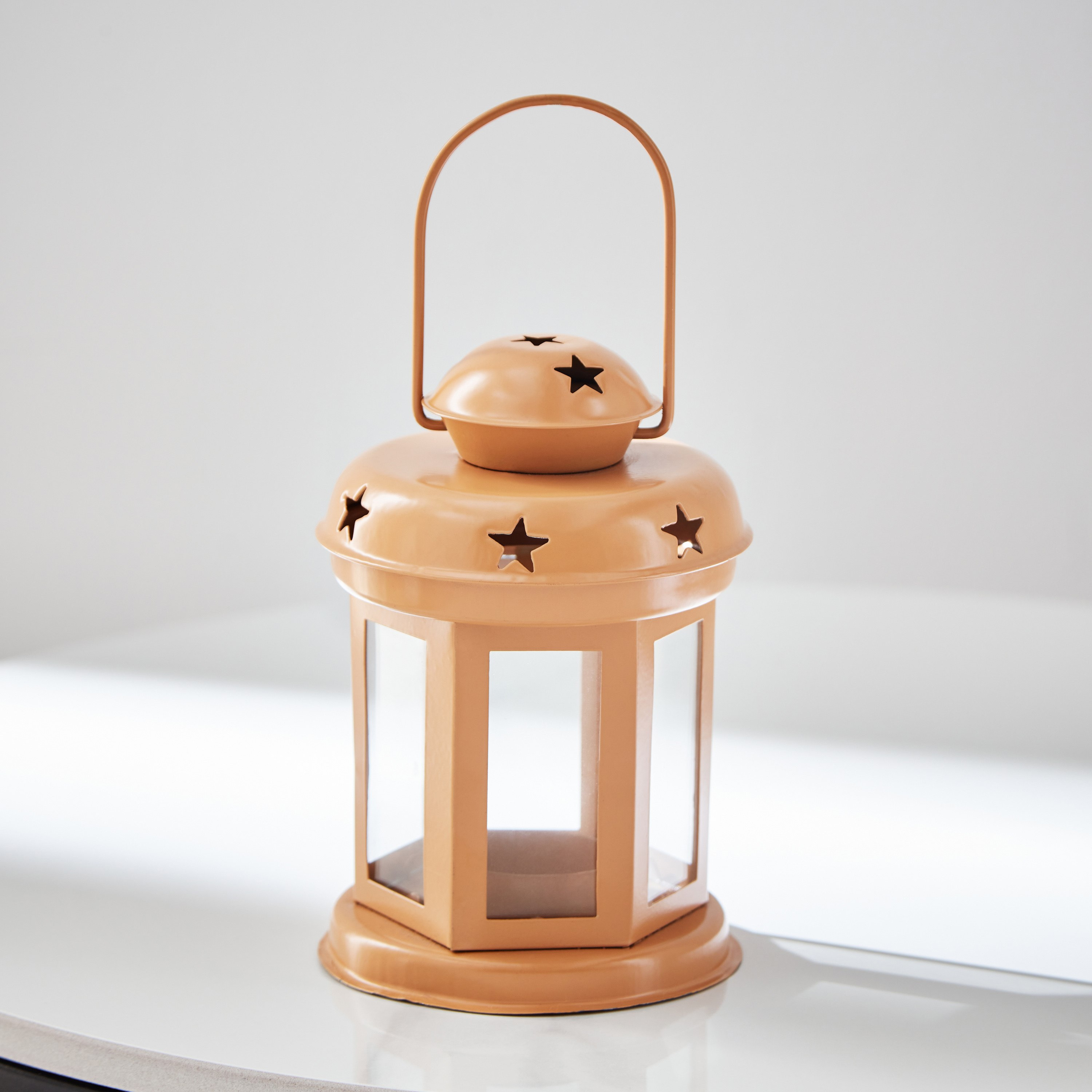 Splendid Metal Decorative Lantern - 10x10x14 cm-hbxdecorandfurnishings-homeaccessories-lanterns-image-1