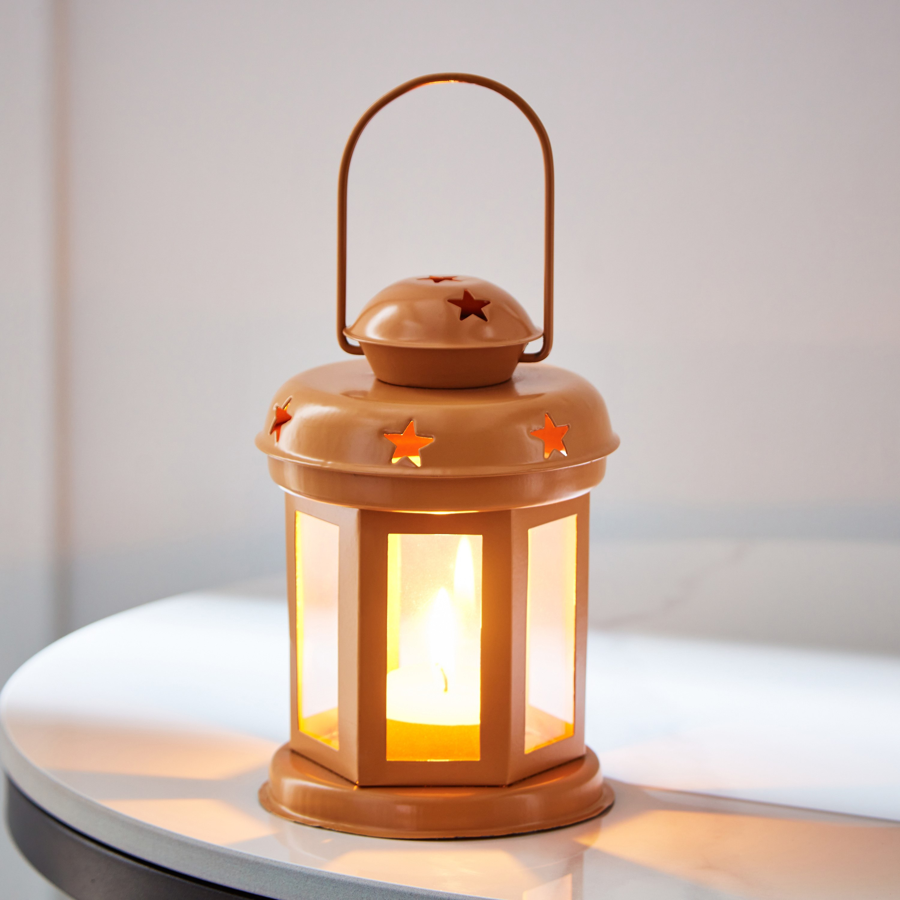 Splendid Metal Decorative Lantern - 10x10x14 cm-hbxdecorandfurnishings-homeaccessories-lanterns-image-2