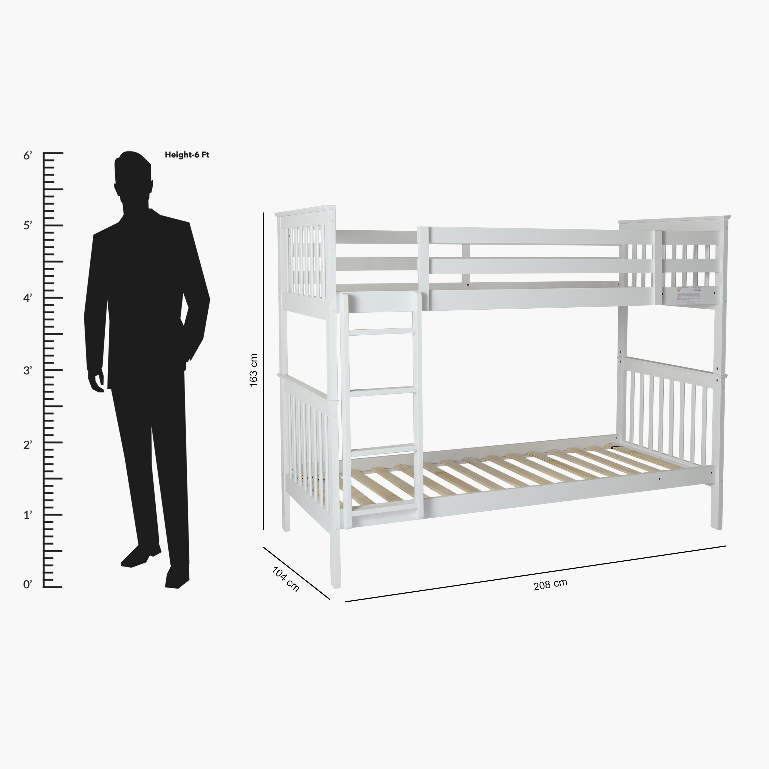 Hampton Single Bunk Bed - 90x200 cm-hbxkidsandyouth-bedsandbedsets-bunkbeds-single-image-12