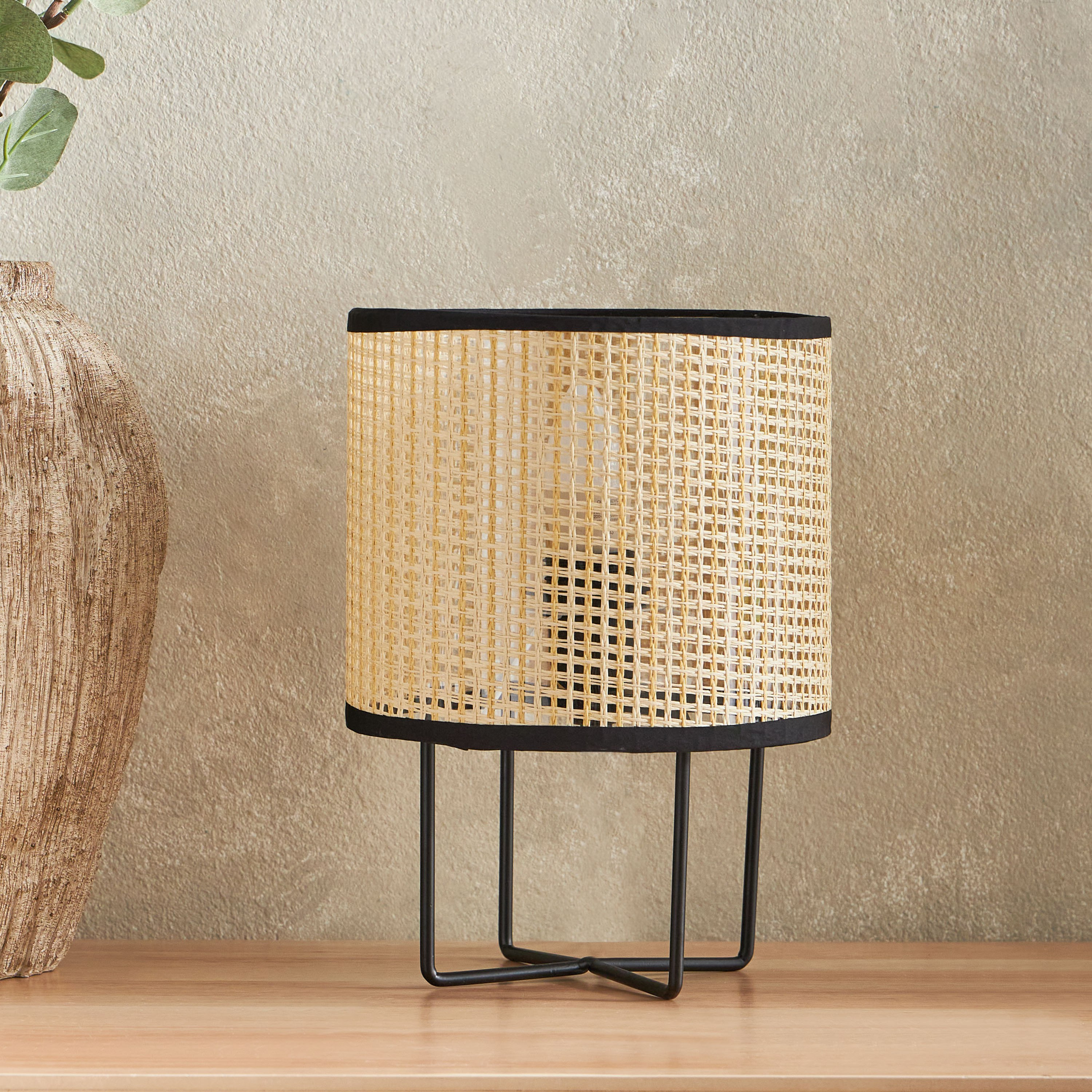 مصباح طاولة معدن مع غطاء حبل ورقي من ستارك من إلبي- 20x20x28 سم-hbxlivingroom-lighting-tablelamps-image-1