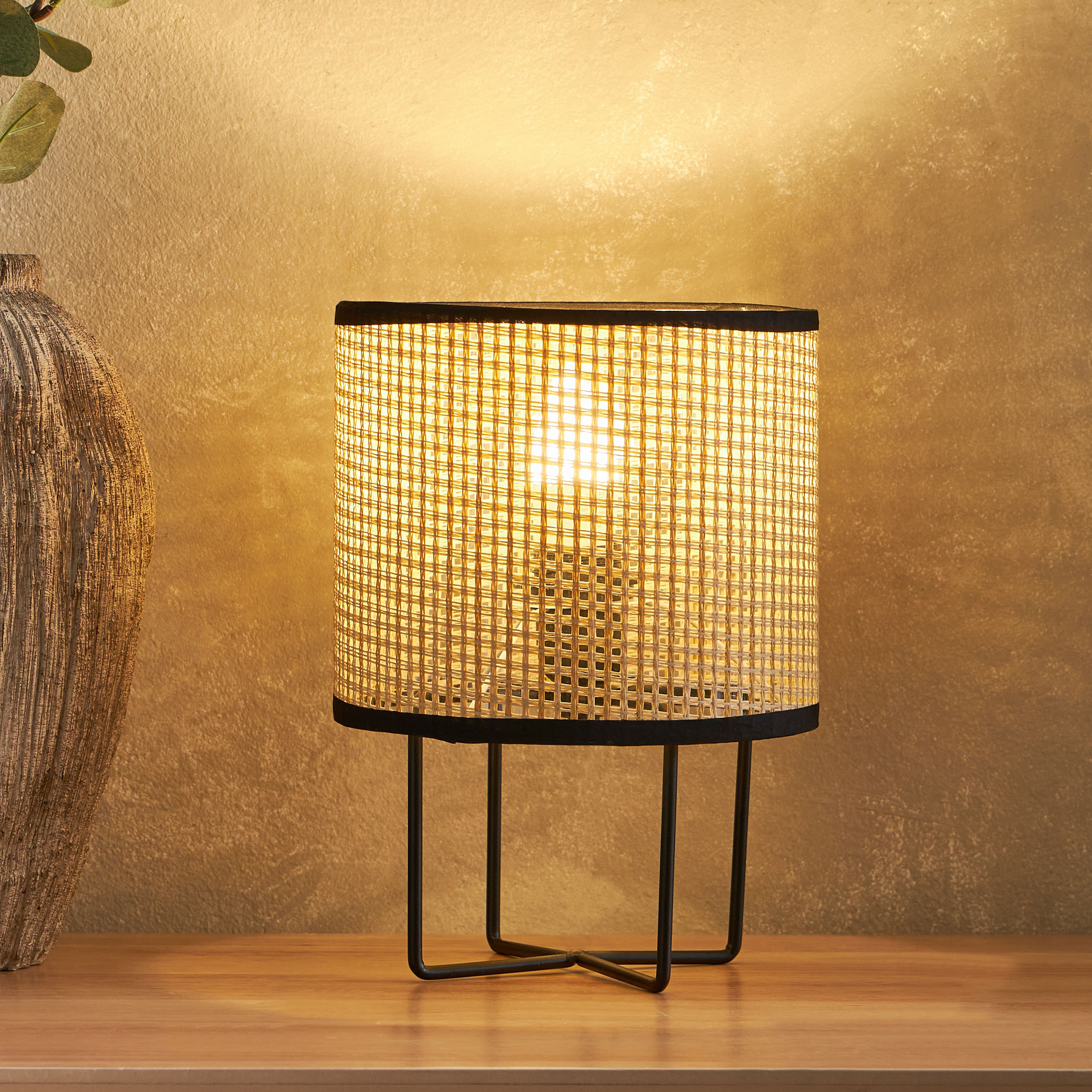 مصباح طاولة معدن مع غطاء حبل ورقي من ستارك من إلبي- 20x20x28 سم-hbxlivingroom-lighting-tablelamps-image-2