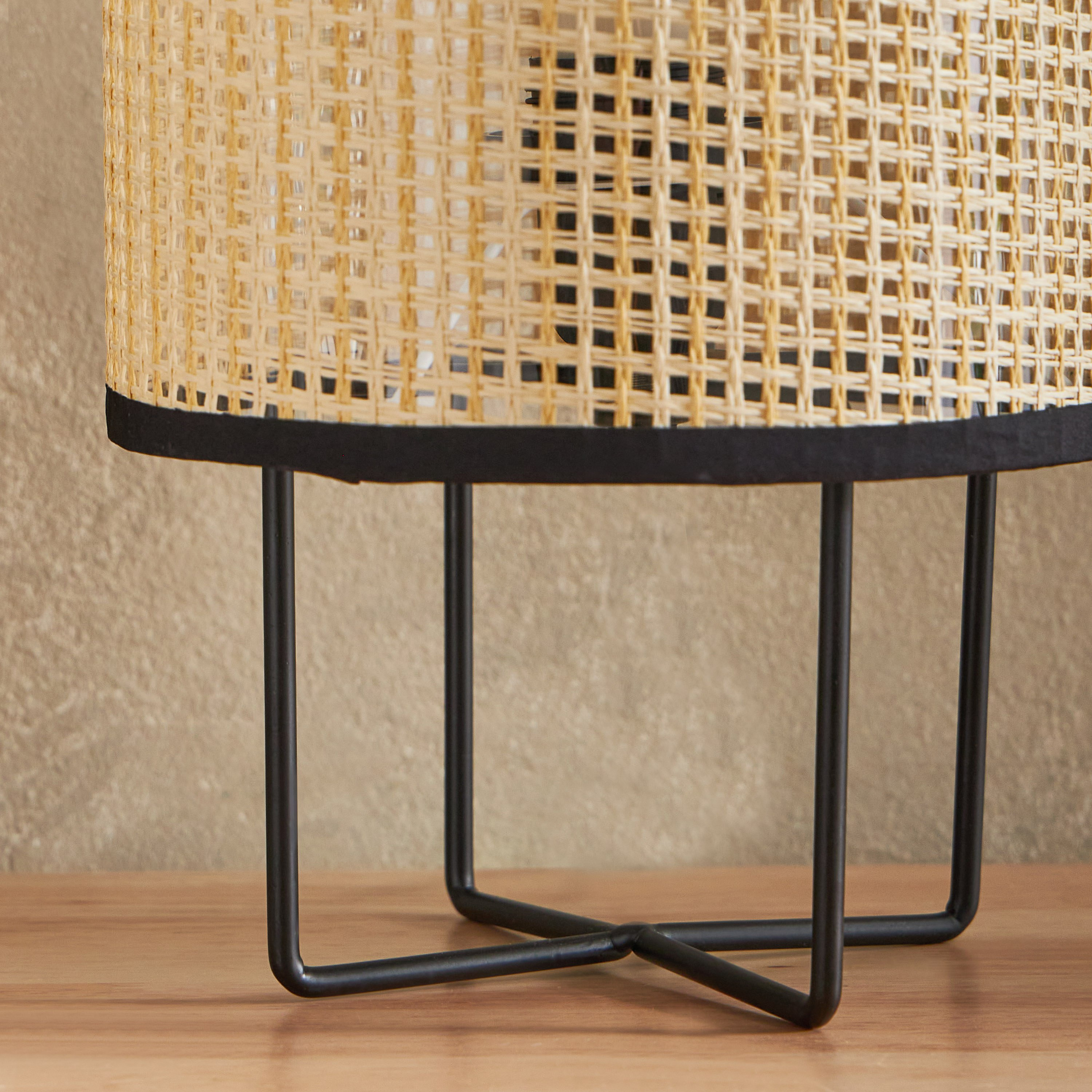 مصباح طاولة معدن مع غطاء حبل ورقي من ستارك من إلبي- 20x20x28 سم-hbxlivingroom-lighting-tablelamps-image-4