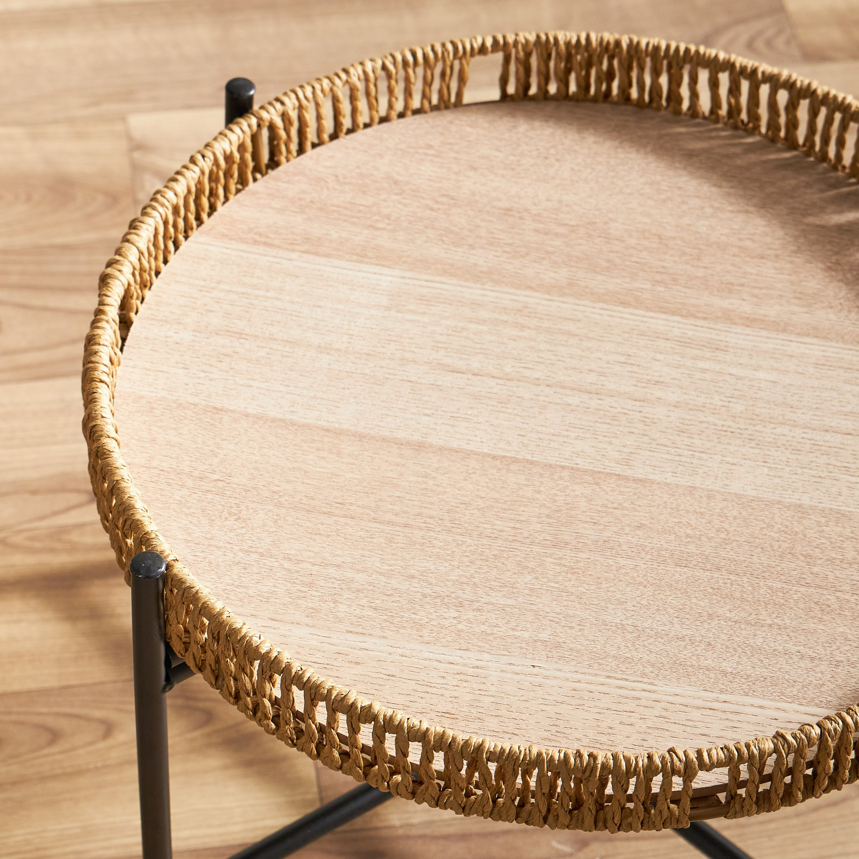 طاولة زينة مع حامل معدن من إلبي - 42x42x30 سم-hbxfurniture-livingroom-endtables-image-3