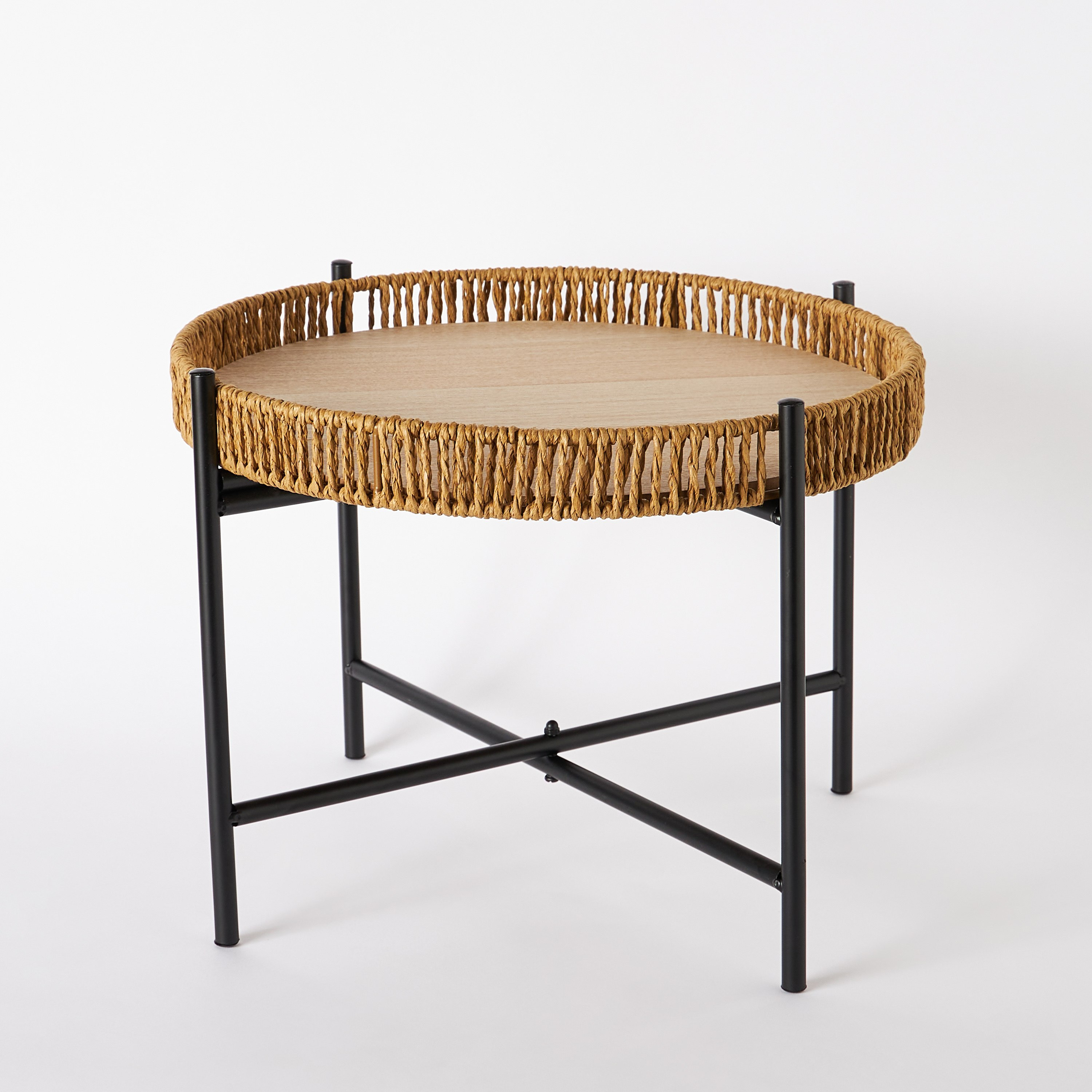 طاولة زينة مع حامل معدن من إلبي - 42x42x30 سم-hbxfurniture-livingroom-endtables-image-6