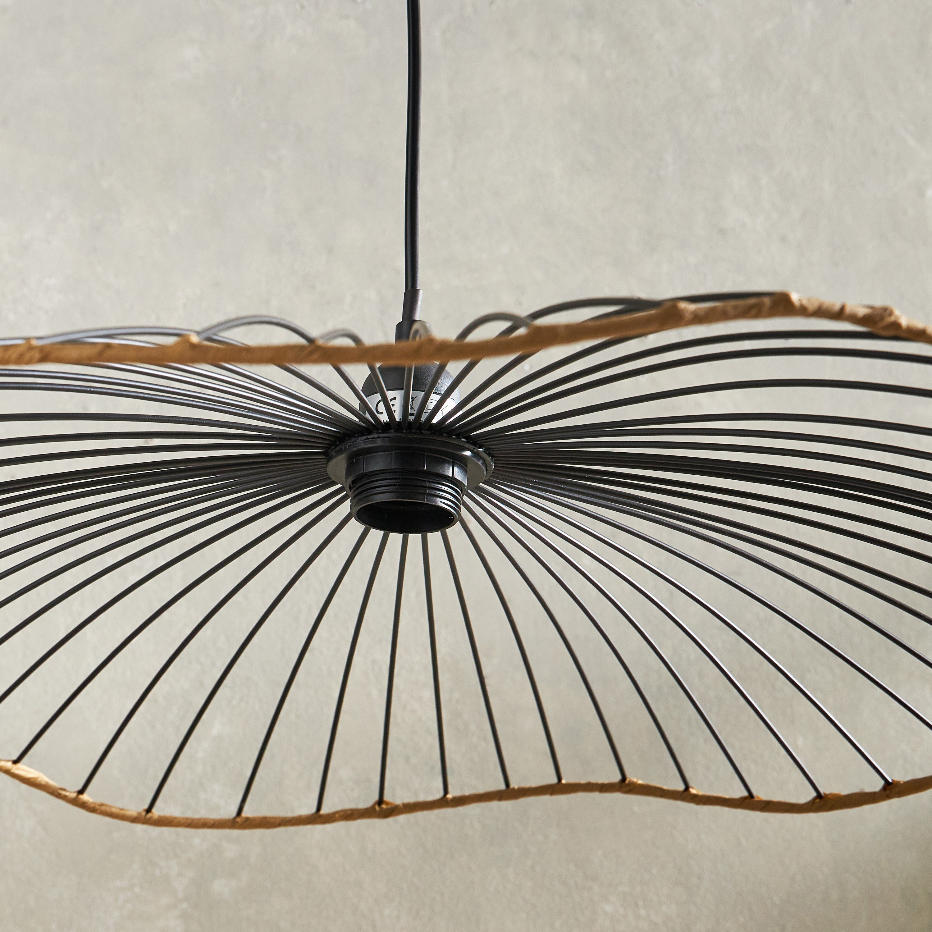 مصباح معلق مع غطاء حبل ورقي إي27 من إلبي - 55.5x56x16 سم-hbxhomeware-hbxdecorandfurnishings-image-3