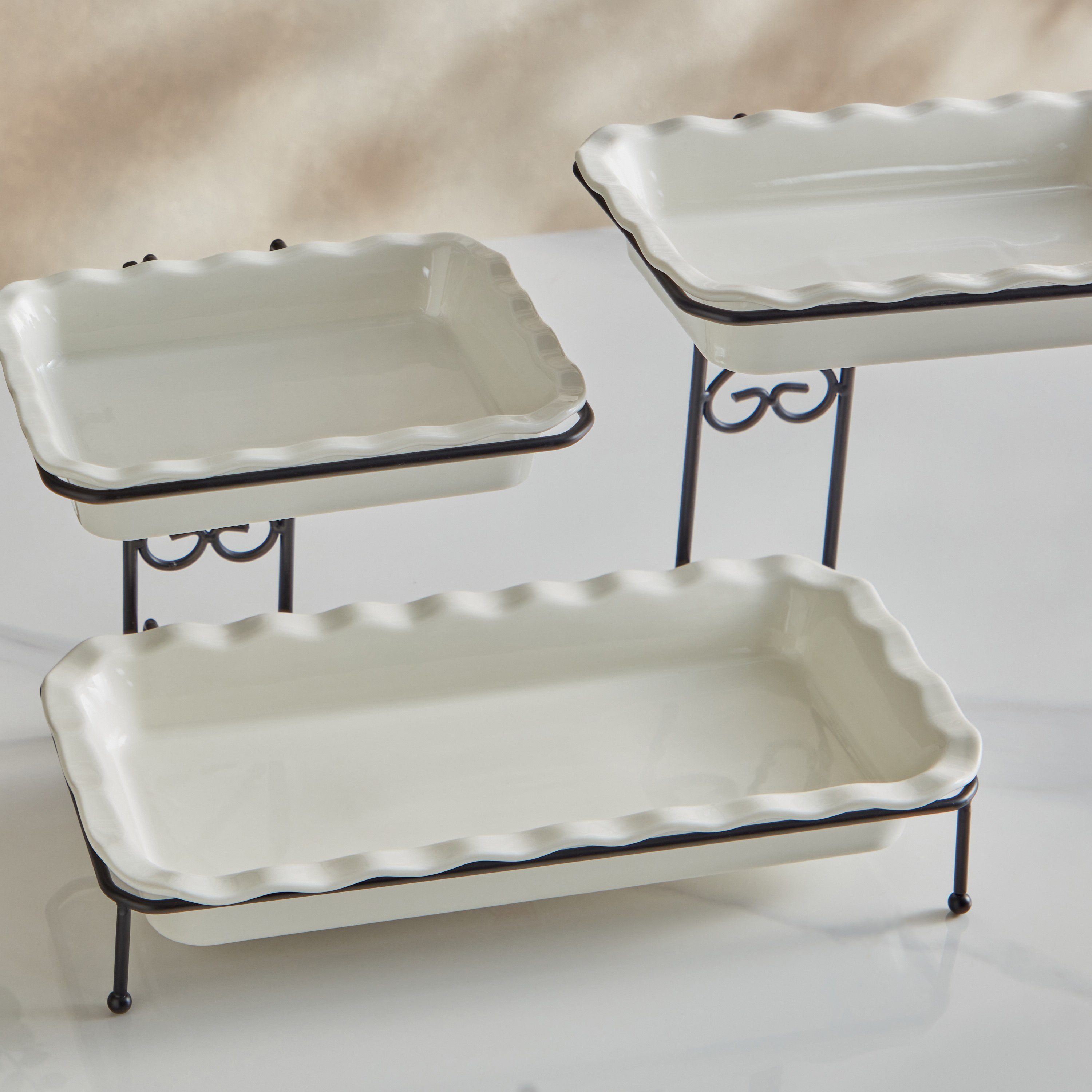 Nova 4-Piece Rectangular 3-Tier Serving Set-hbxdecorandfurnishings-tabletop-serveware-image-3