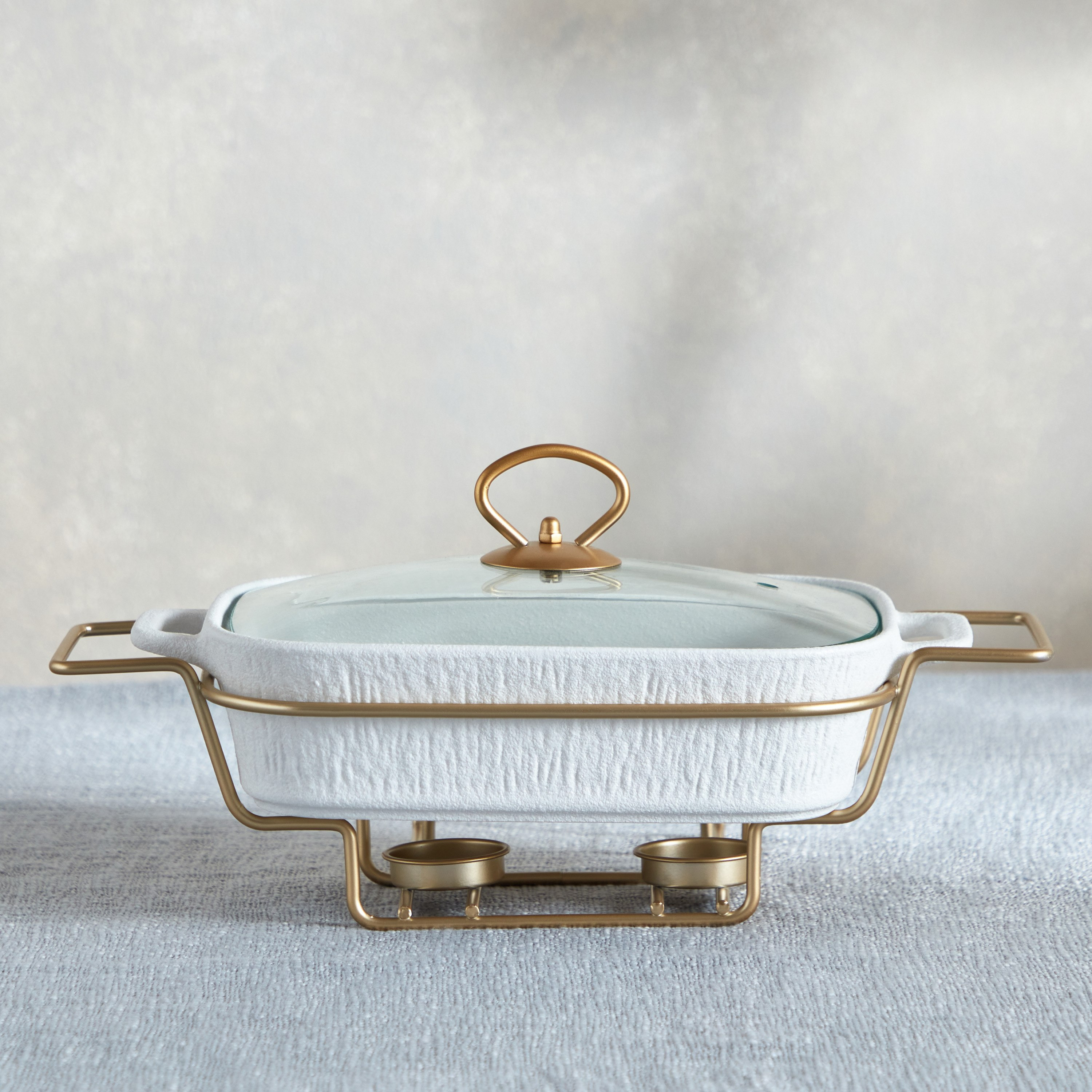 Celtic Rectangular Food Warmer with Candle Stand-hbxdecorandfurnishings-tabletop-serveware-image-1