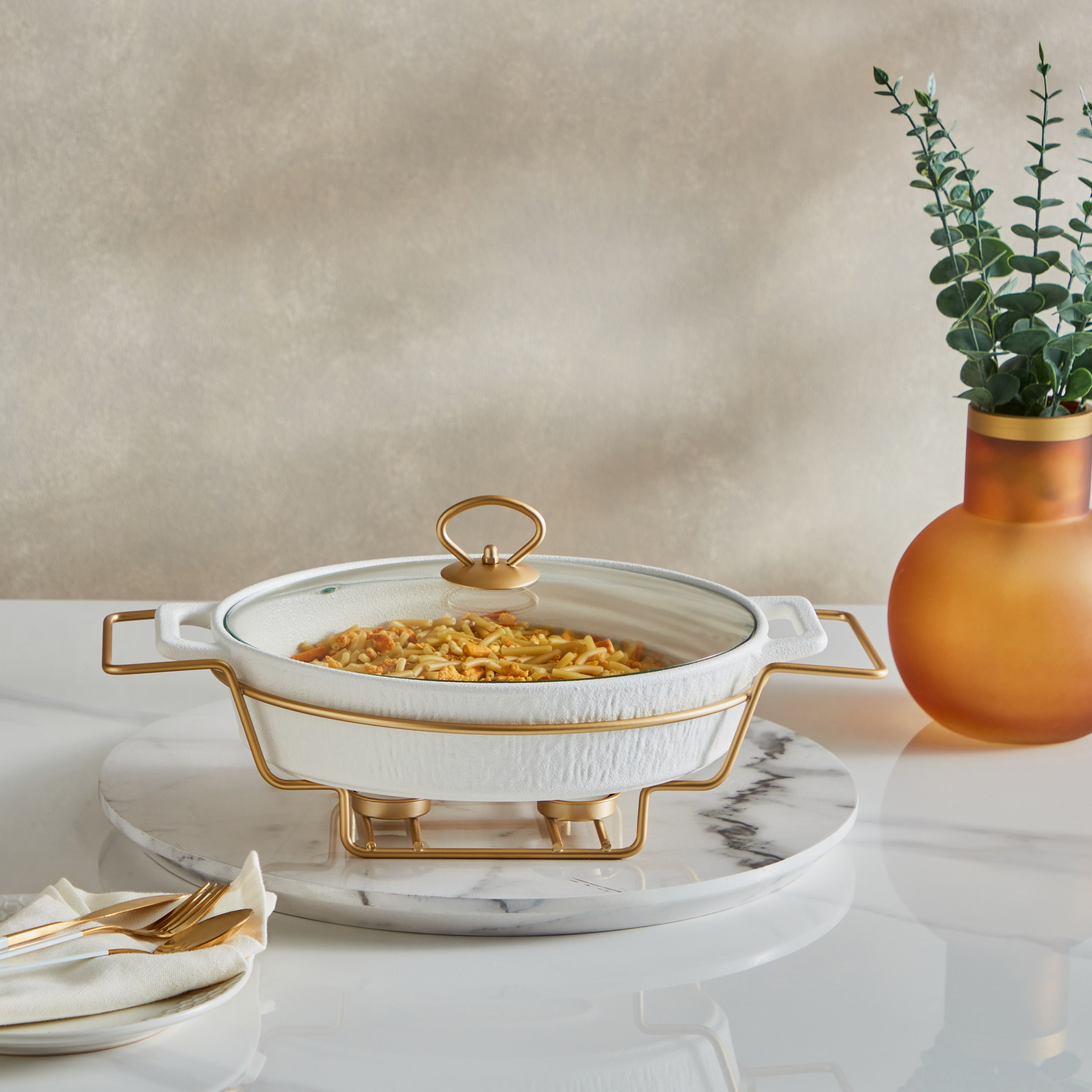 قدر بيضاوي لتسخين الطعام بحامل شمعة من سيلتيك-hbxdecorandfurnishings-tabletop-serveware-image-1