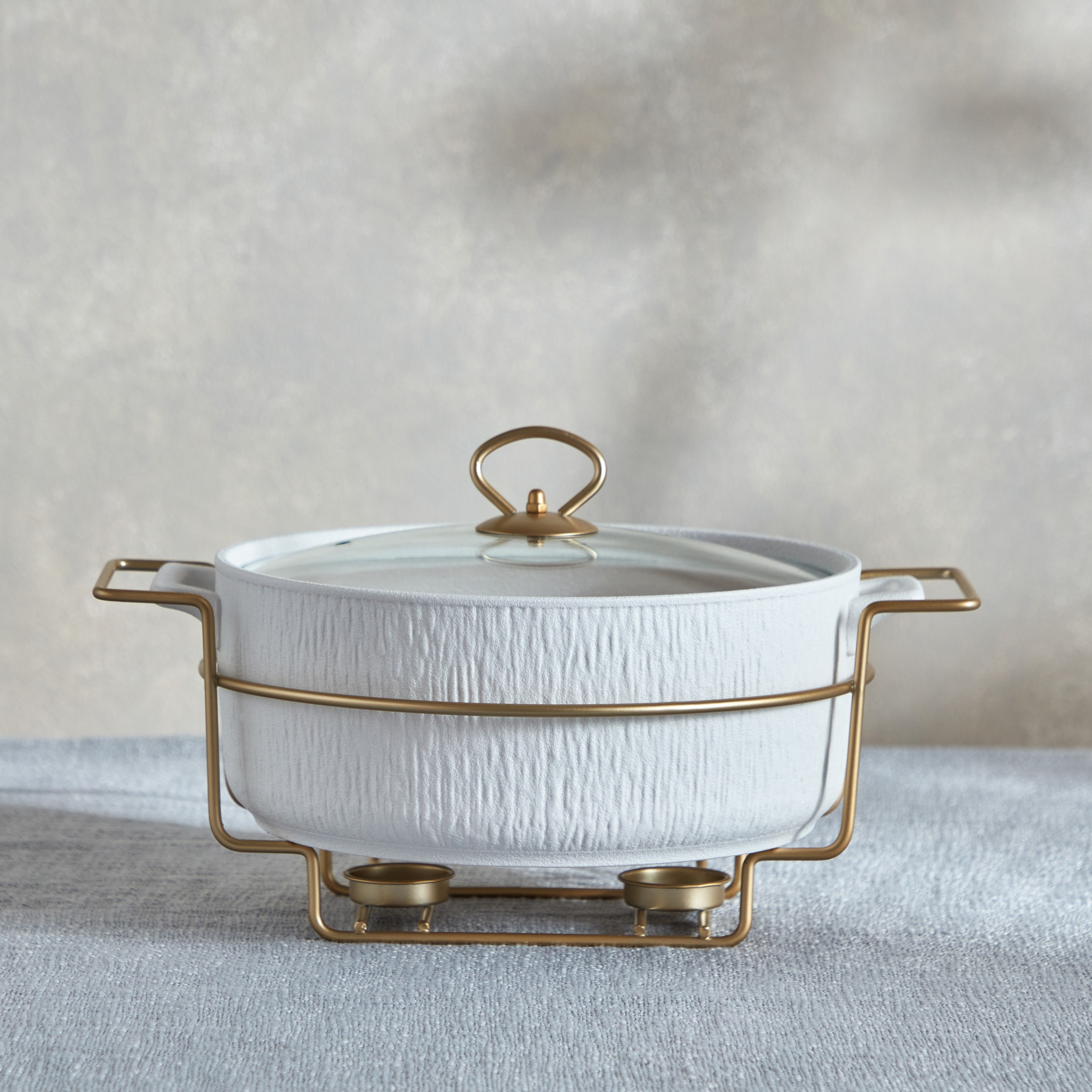 Celtic Round Casserole with Candle Stand-hbxdecorandfurnishings-tabletop-serveware-image-1