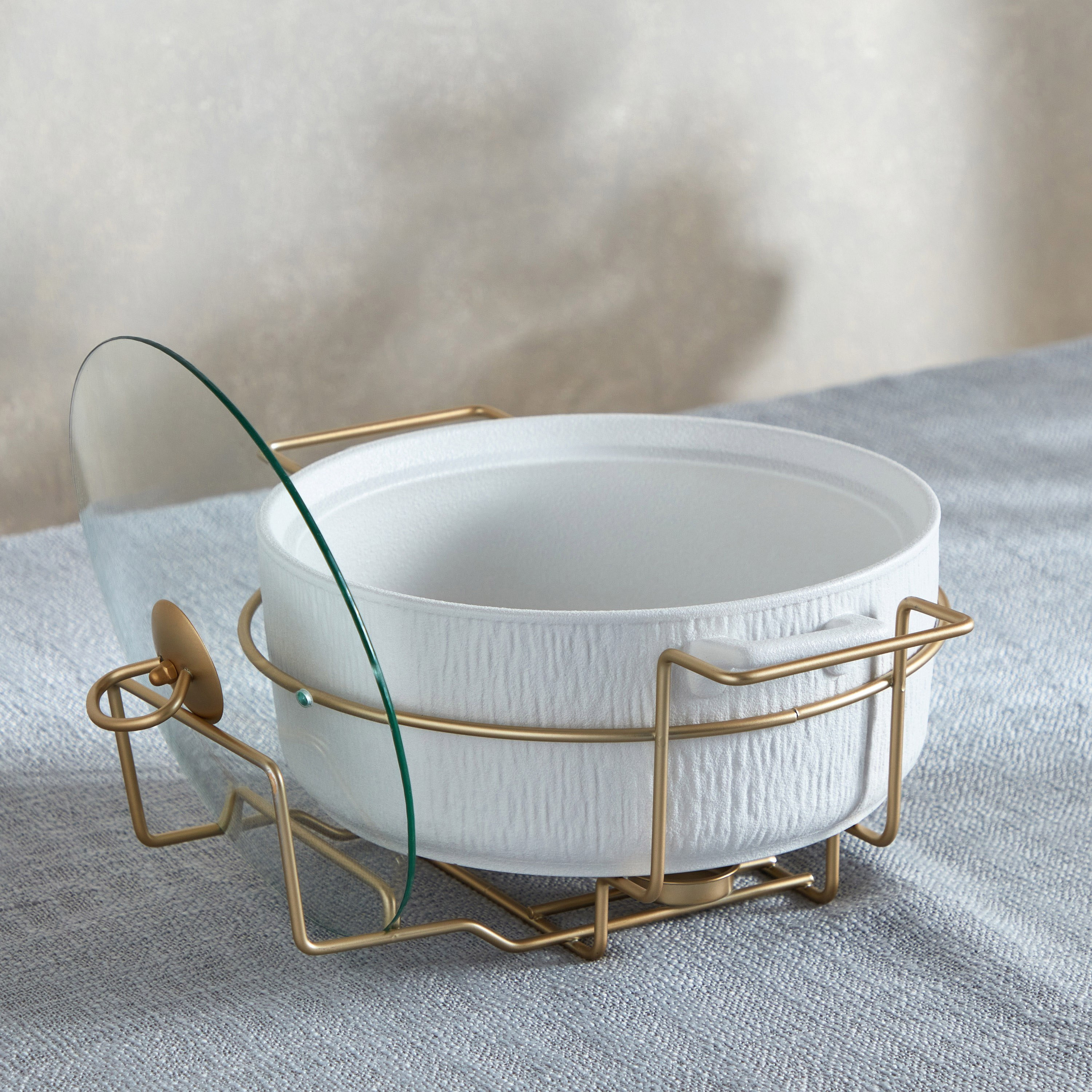 Celtic Round Casserole with Candle Stand-hbxdecorandfurnishings-tabletop-serveware-image-3