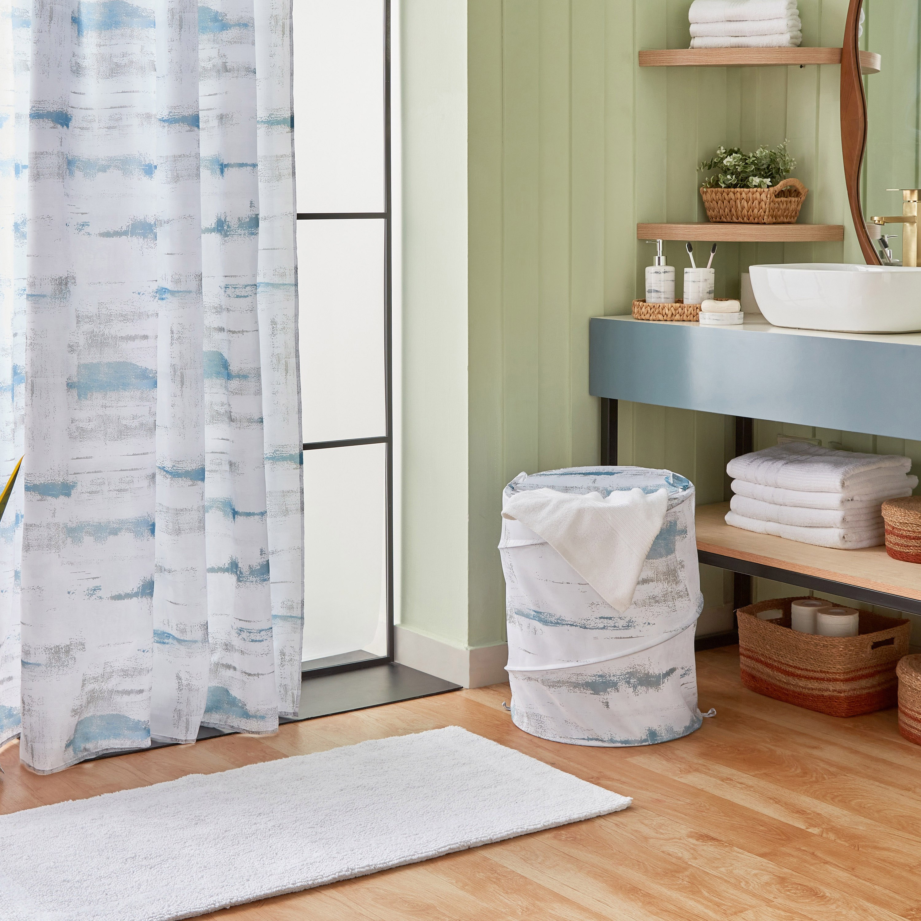 Frida Polyester Shower Curtain With 12 Hooks 180 x 180 cm-PROMO_HB_AE_B1G1_250925-image-4