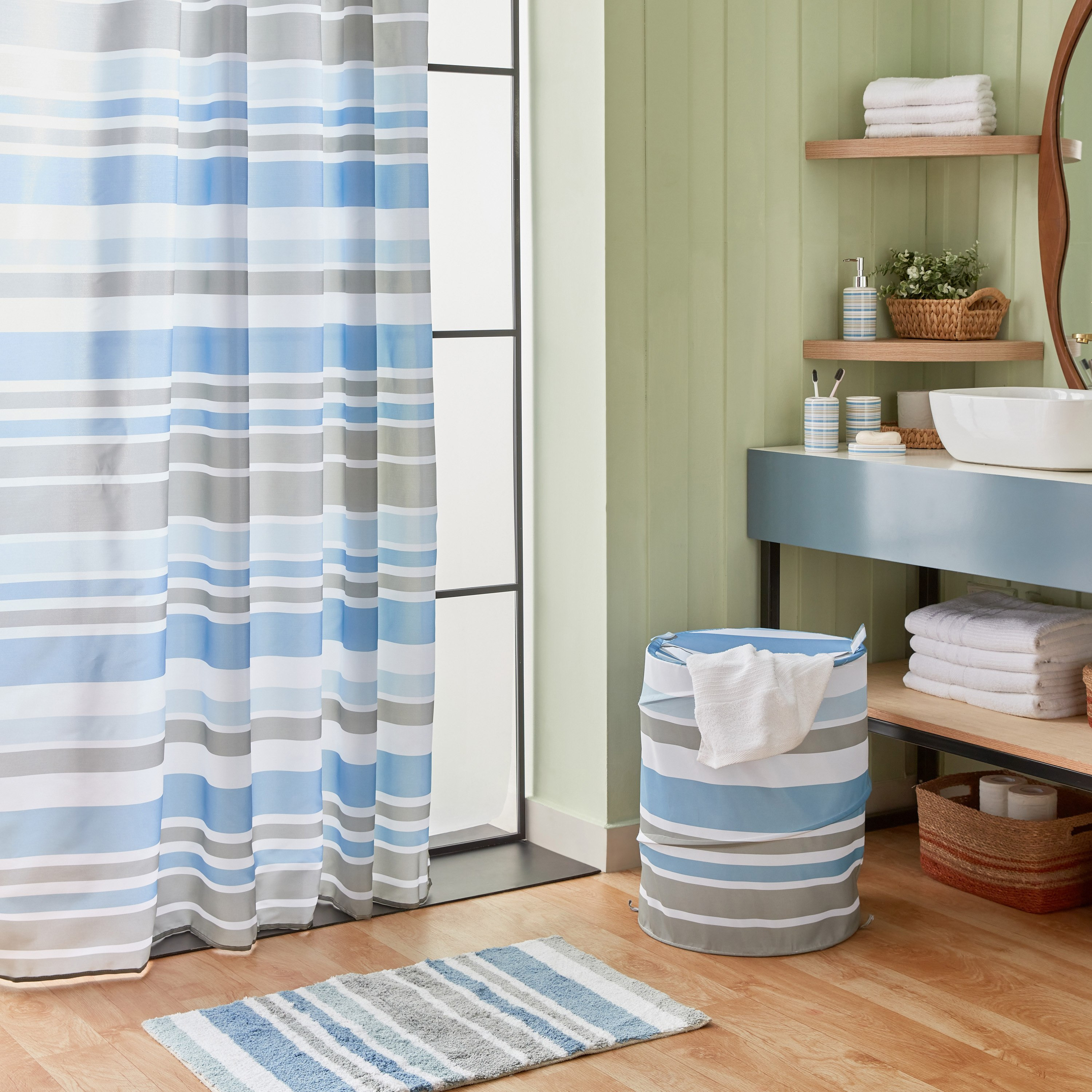 Amara Polyester Shower Curtain With 12 Hooks 180 x 200 cm-PROMO_HB_AE_B1G1_250925-image-4