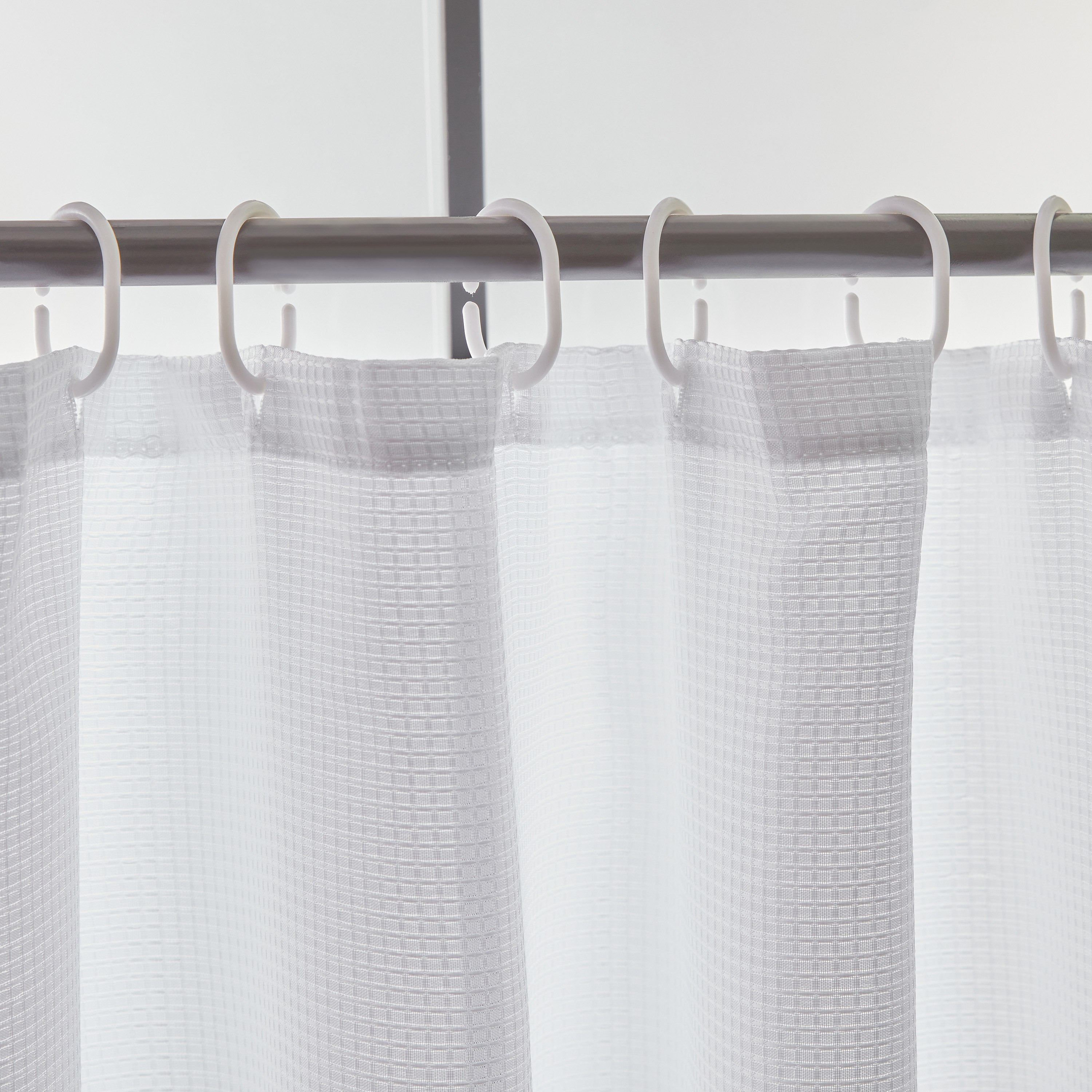 Royal Solid Jacquard Shower Curtain with 12 Hooks - 180x200 cm-PROMO_HB_AE_B1G1_250925-image-2
