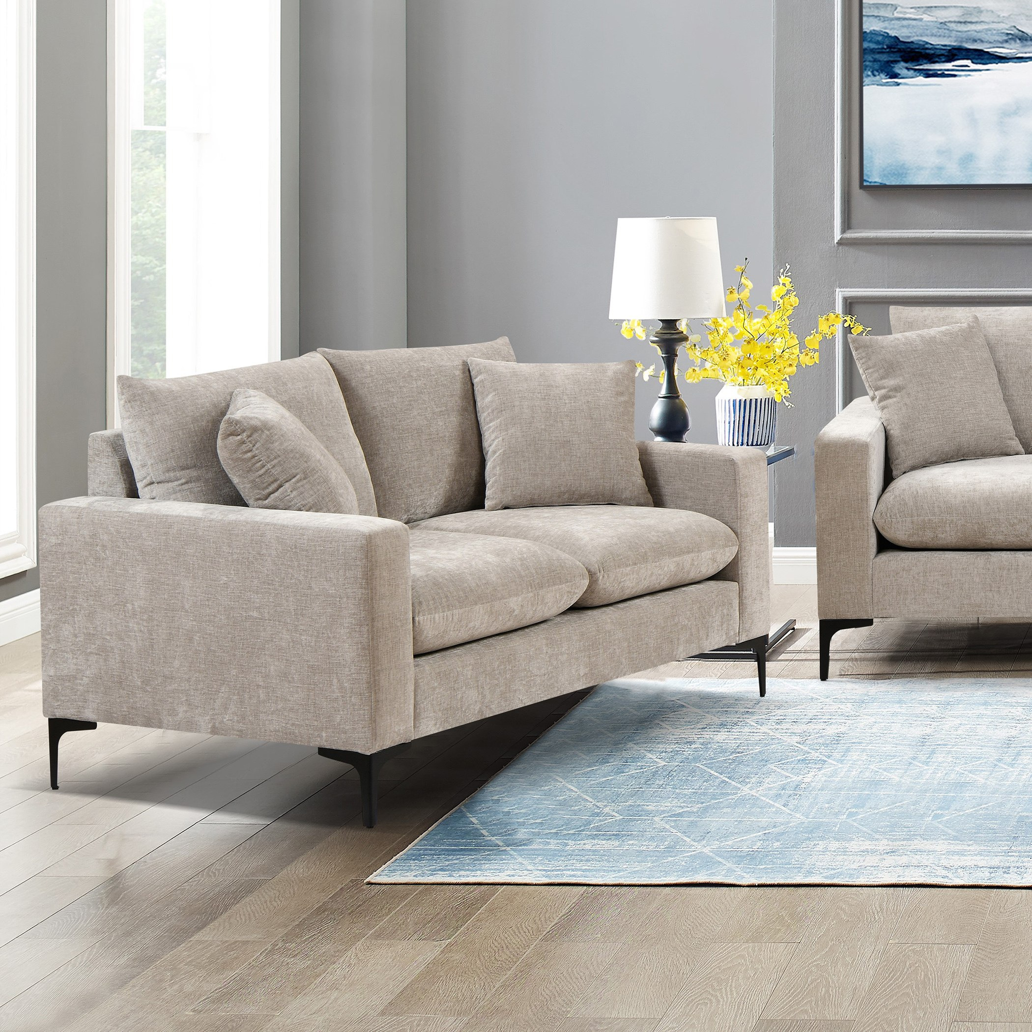 كنبة قماش مقعدين مع وسادتين من هوجو-hbxlivingroom-sofasandarmchairs-sofas-image-1