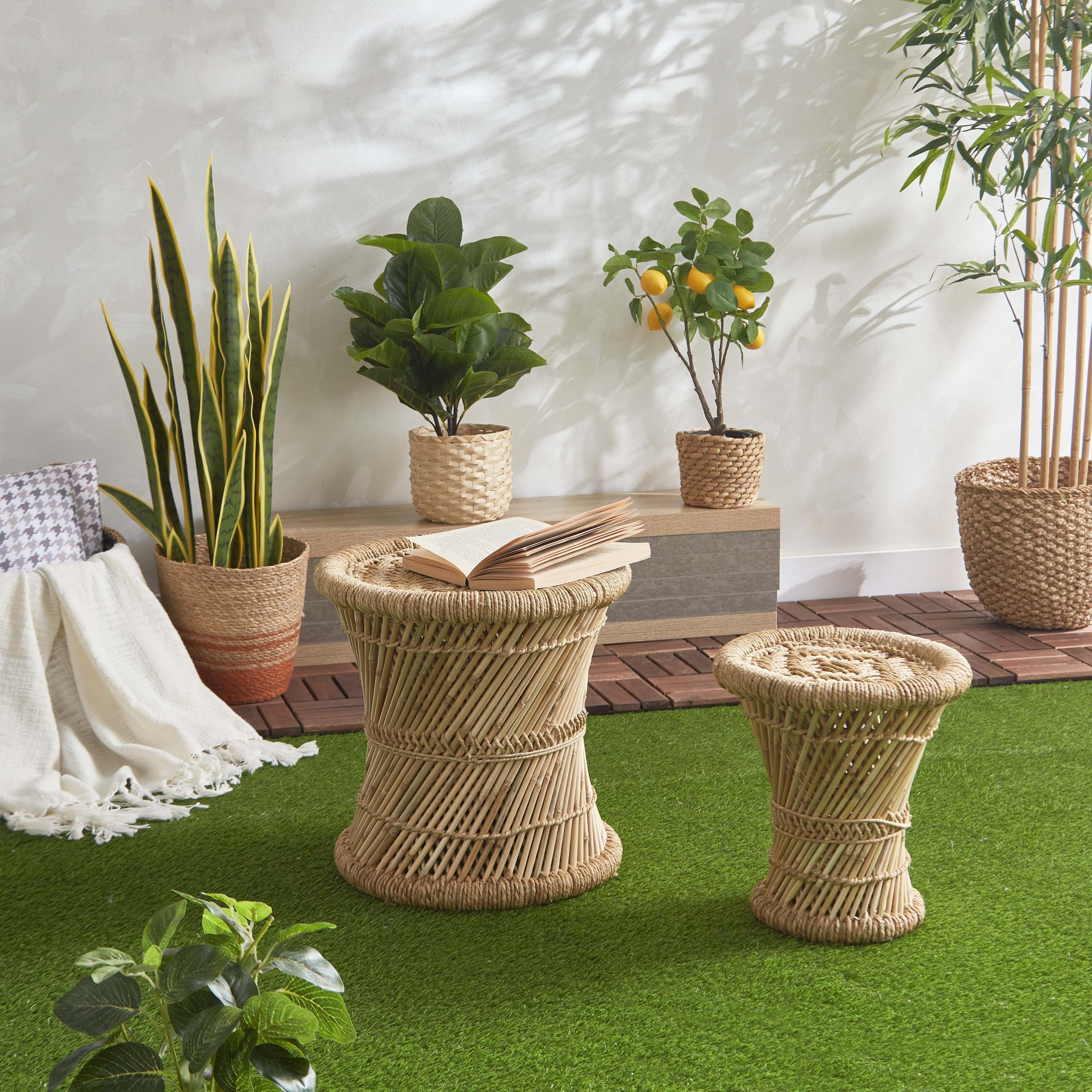 طقم مسند قدم من العشب الطبيعي قطعتين من ناتورا-hbxlivingroom-sofasandarmchairs-ottomansandfootstools-image-5