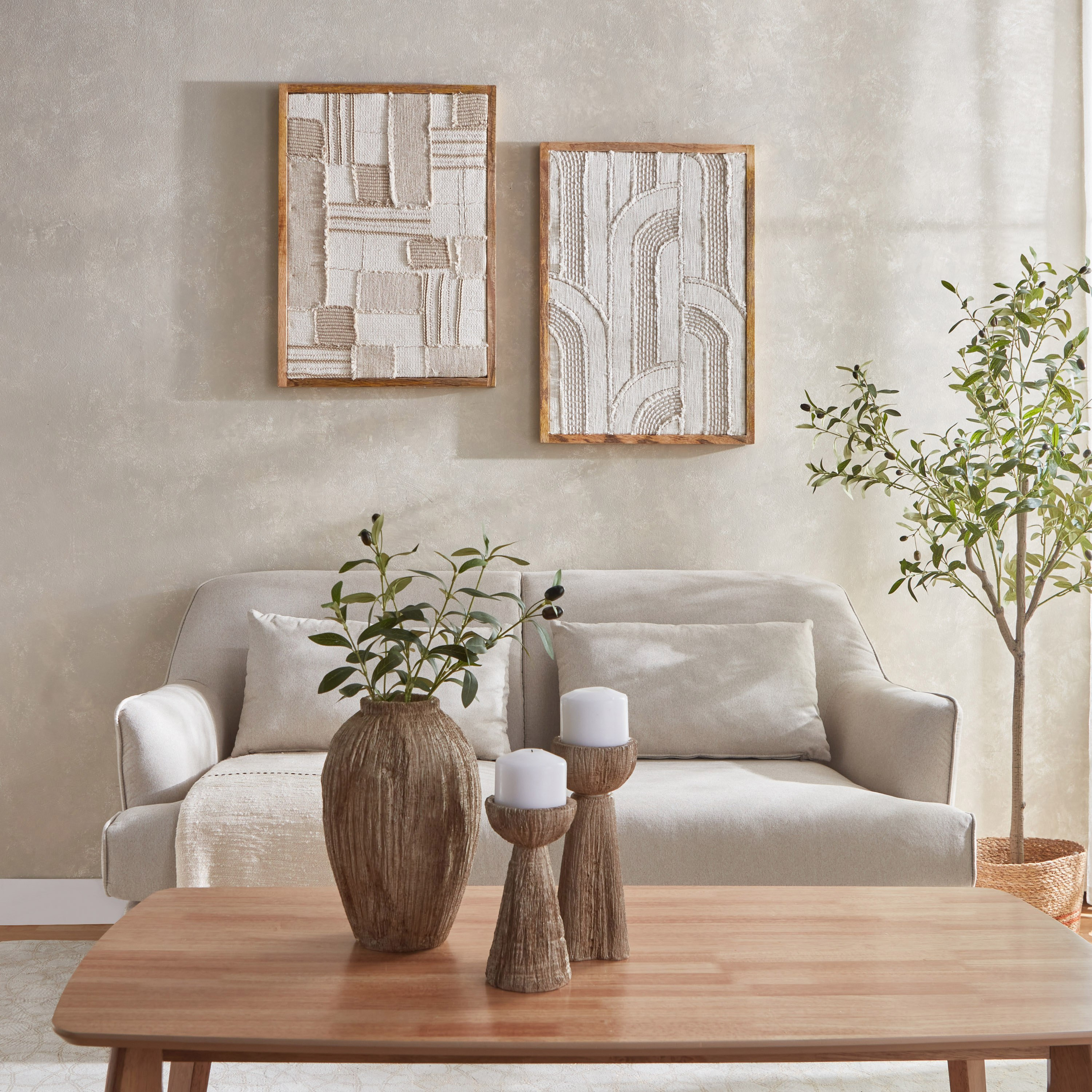 ديكور حائط تجريدي من القماش مزيّن بإطار ثلاثي الأبعاد من مير - 50x70 سم-hbxhomeware-hbxdecorandfurnishings-image-5