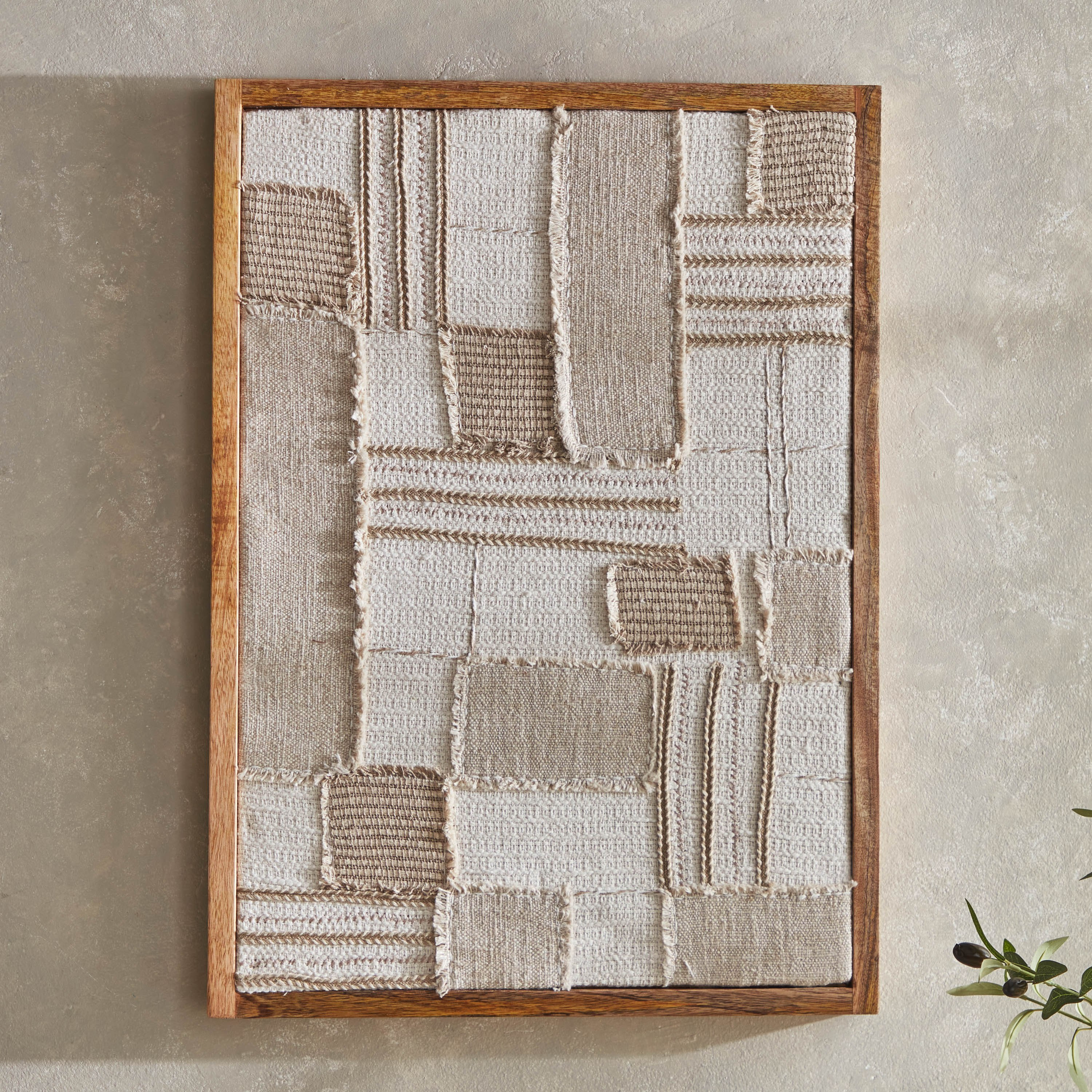 ديكور حائط تجريدي من القماش مزيّن بإطار ثلاثي الأبعاد من مير - 50x70 سم-hbxhomeware-hbxdecorandfurnishings-image-1
