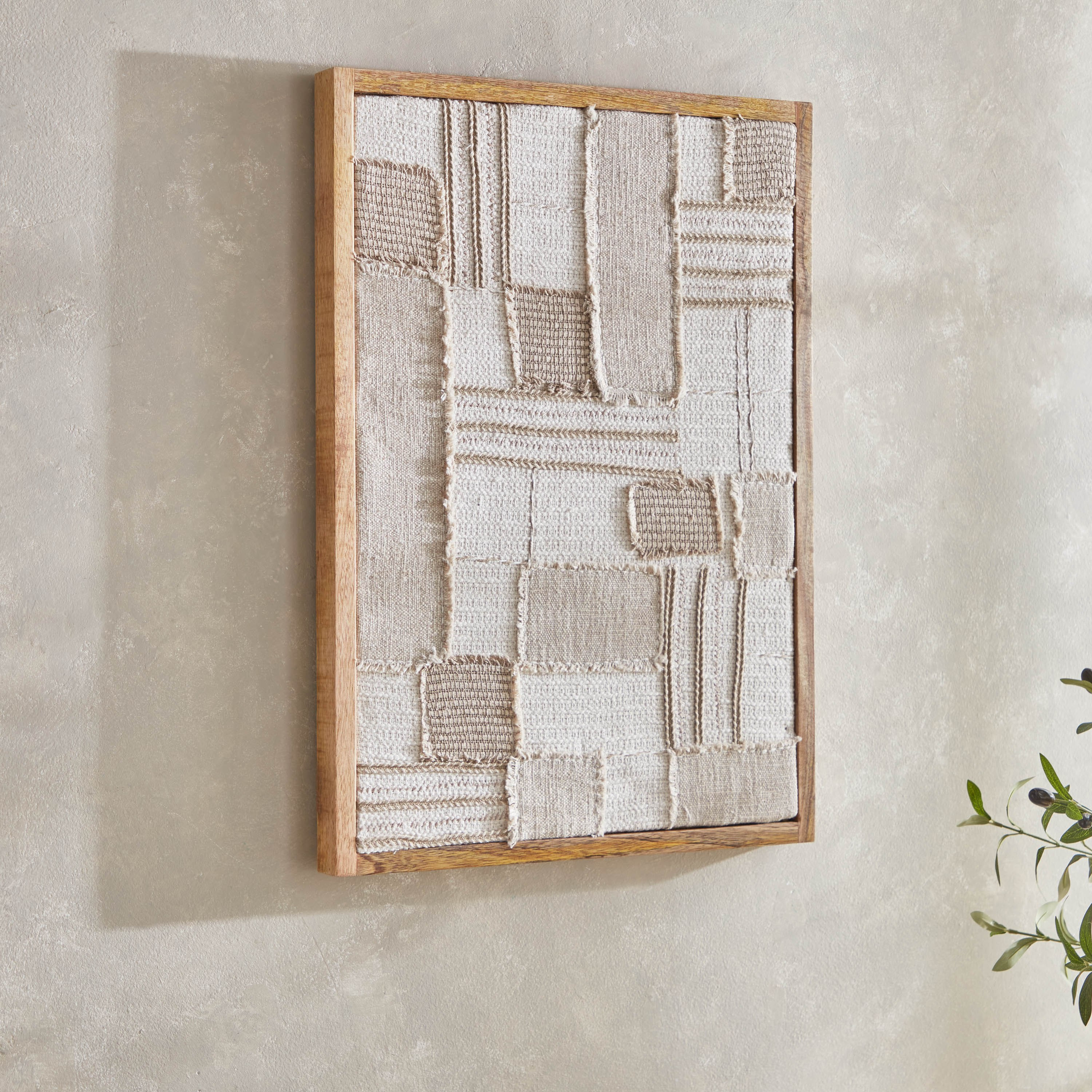 ديكور حائط تجريدي من القماش مزيّن بإطار ثلاثي الأبعاد من مير - 50x70 سم-hbxhomeware-hbxdecorandfurnishings-image-2