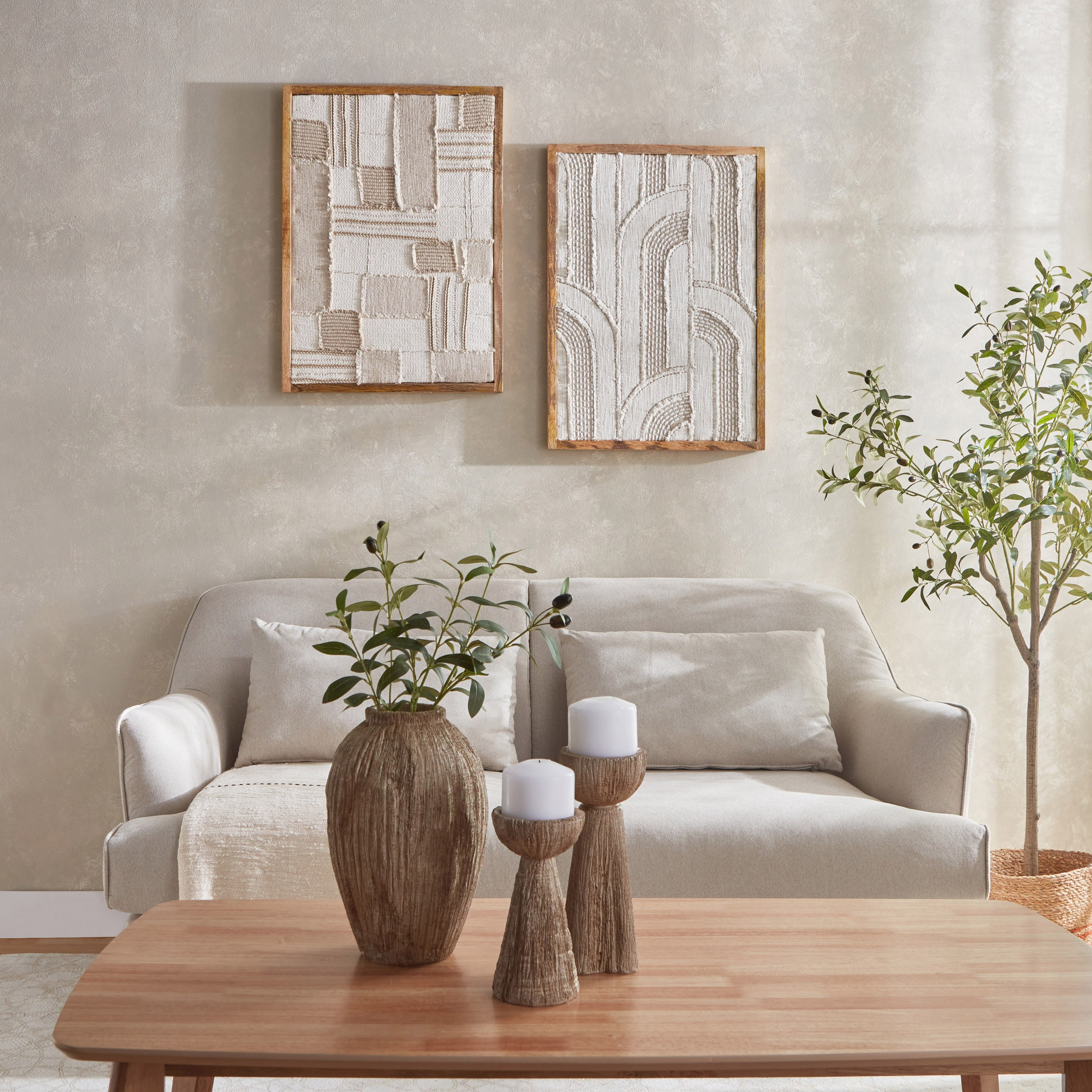 ديكور حائط تجريدي من القماش مزيّن بإطار ثلاثي الأبعاد من مير - 50x70 سم-hbxhomeware-hbxdecorandfurnishings-image-5