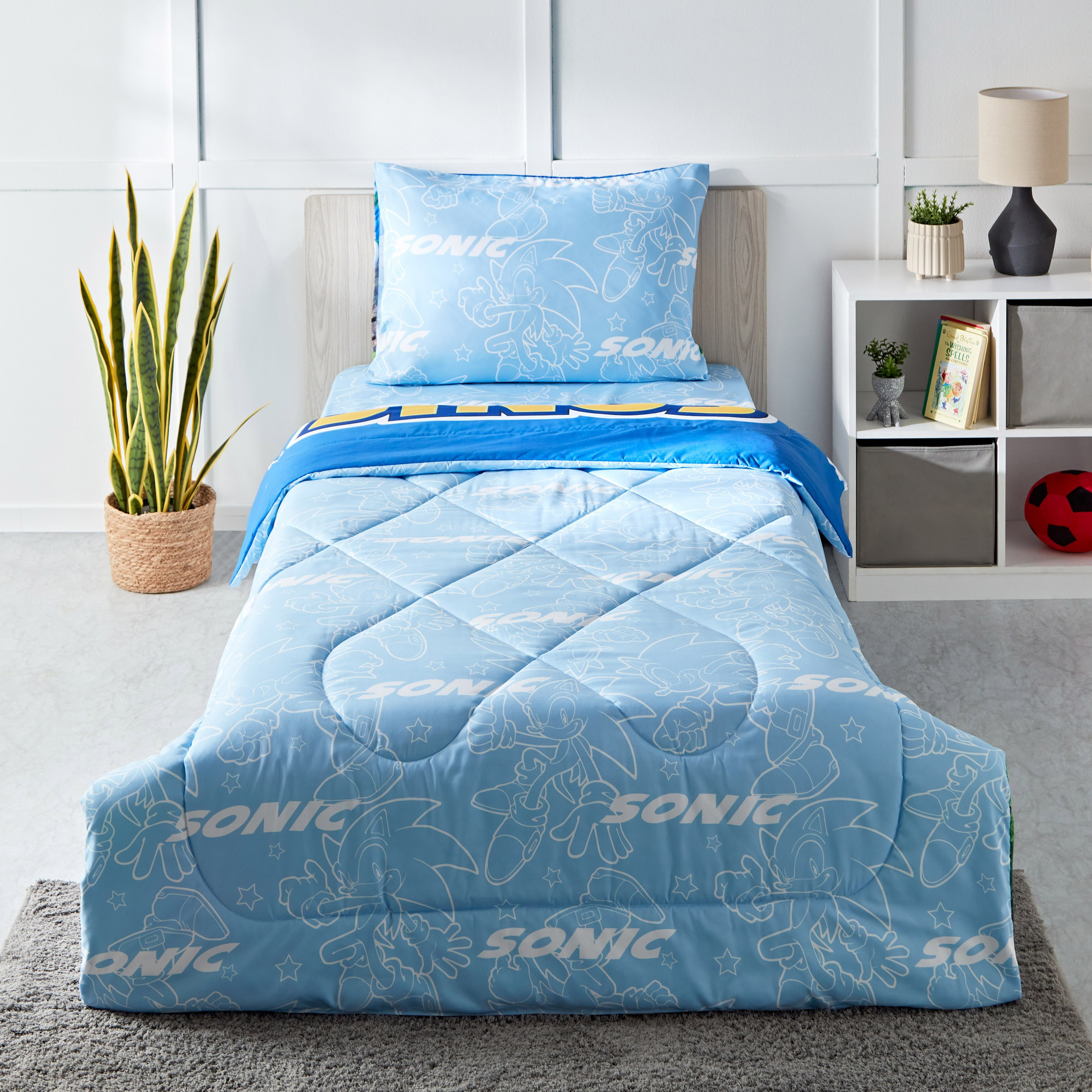 طقم لحاف فردي قطعتين سونيك هيدجهوج - 160x220 سم-hbxhomeware-hbxkidsandyouth-image-2