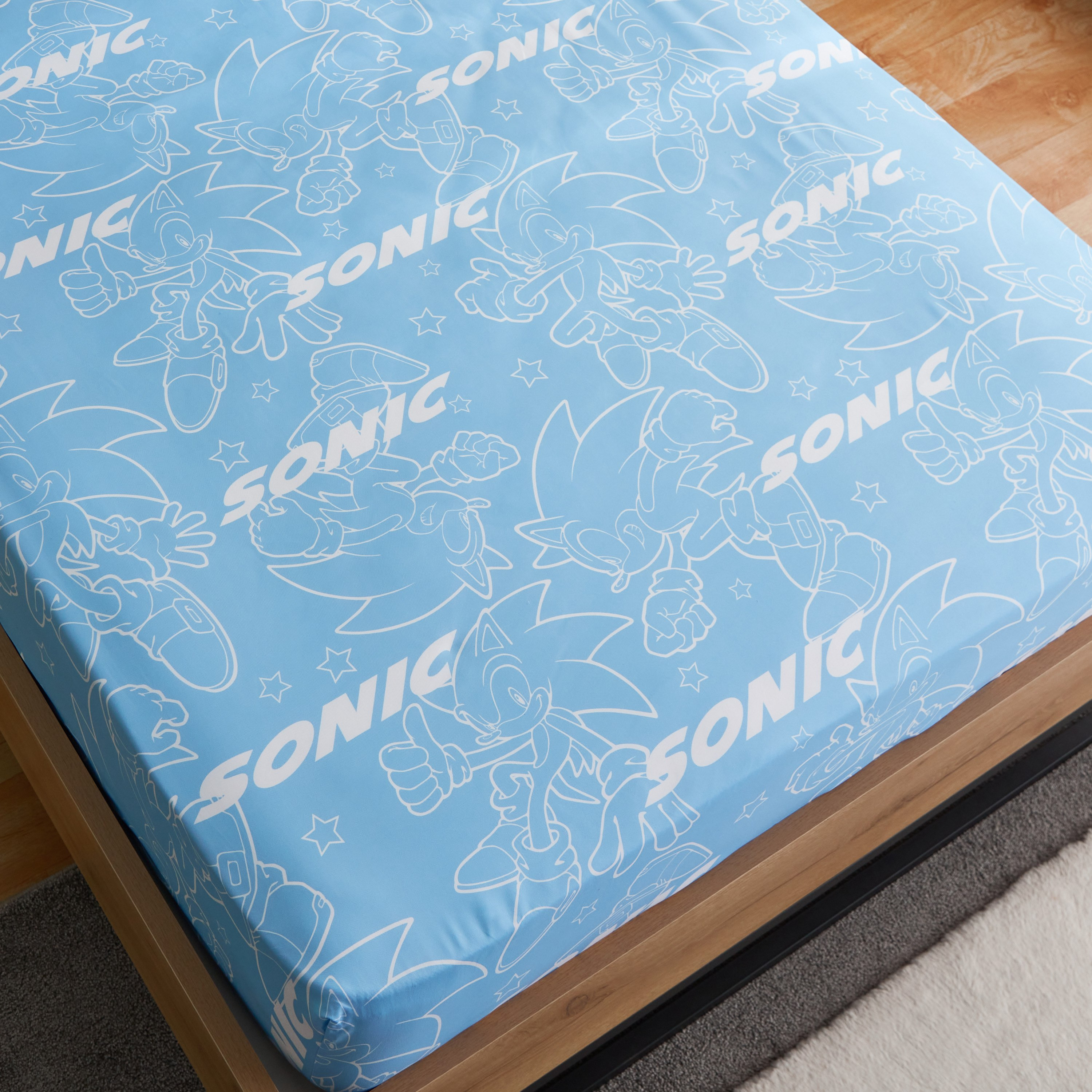 شرشف مطاطي توين سونيك ذا هيدجهوج - 120x200+25 سم-hbxhomeware-hbxkidsandyouth-image-3