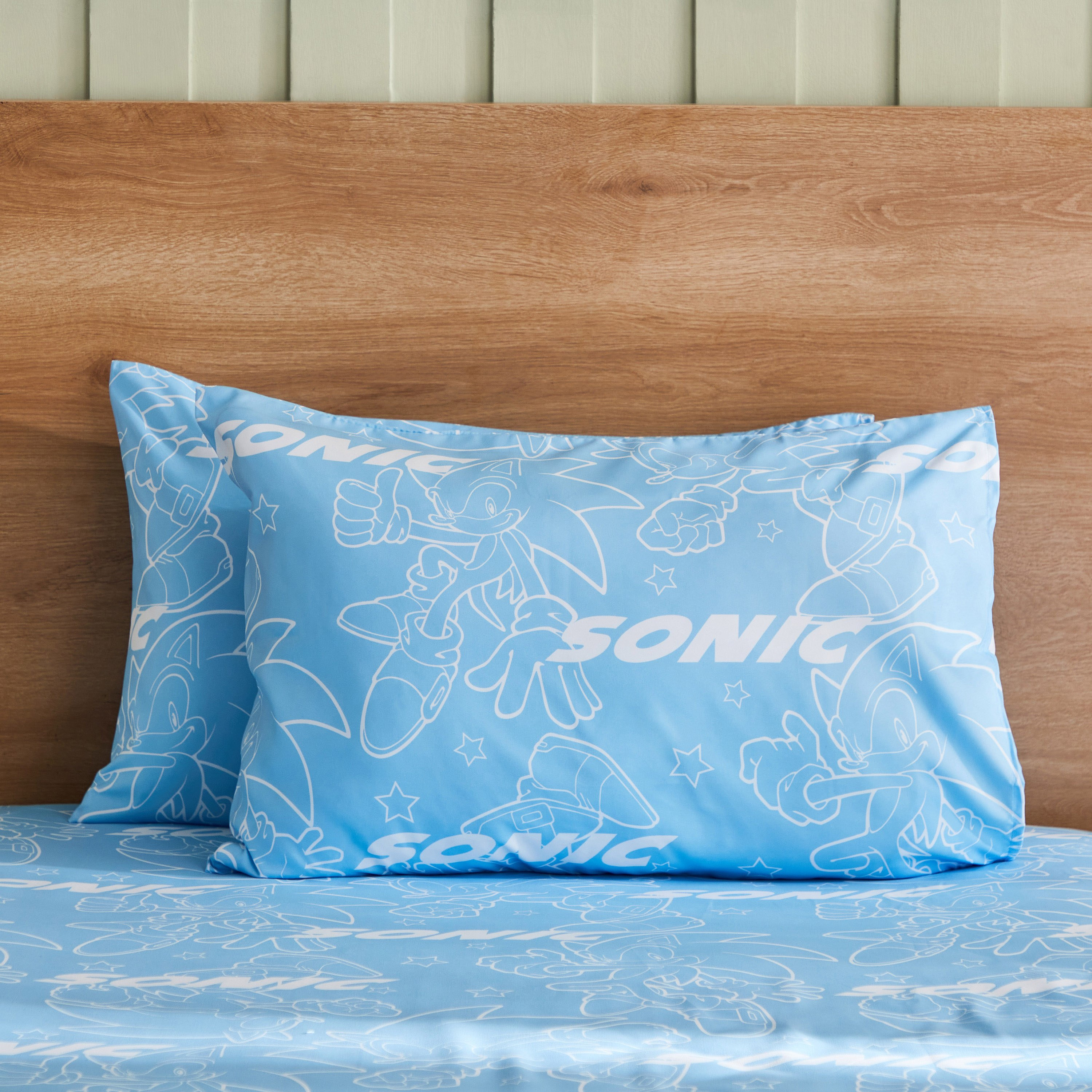 طقم غطاء وسادة قطعتين بطابع سونيك - 160x220 سم-hbxhomeware-hbxkidsandyouth-image-2