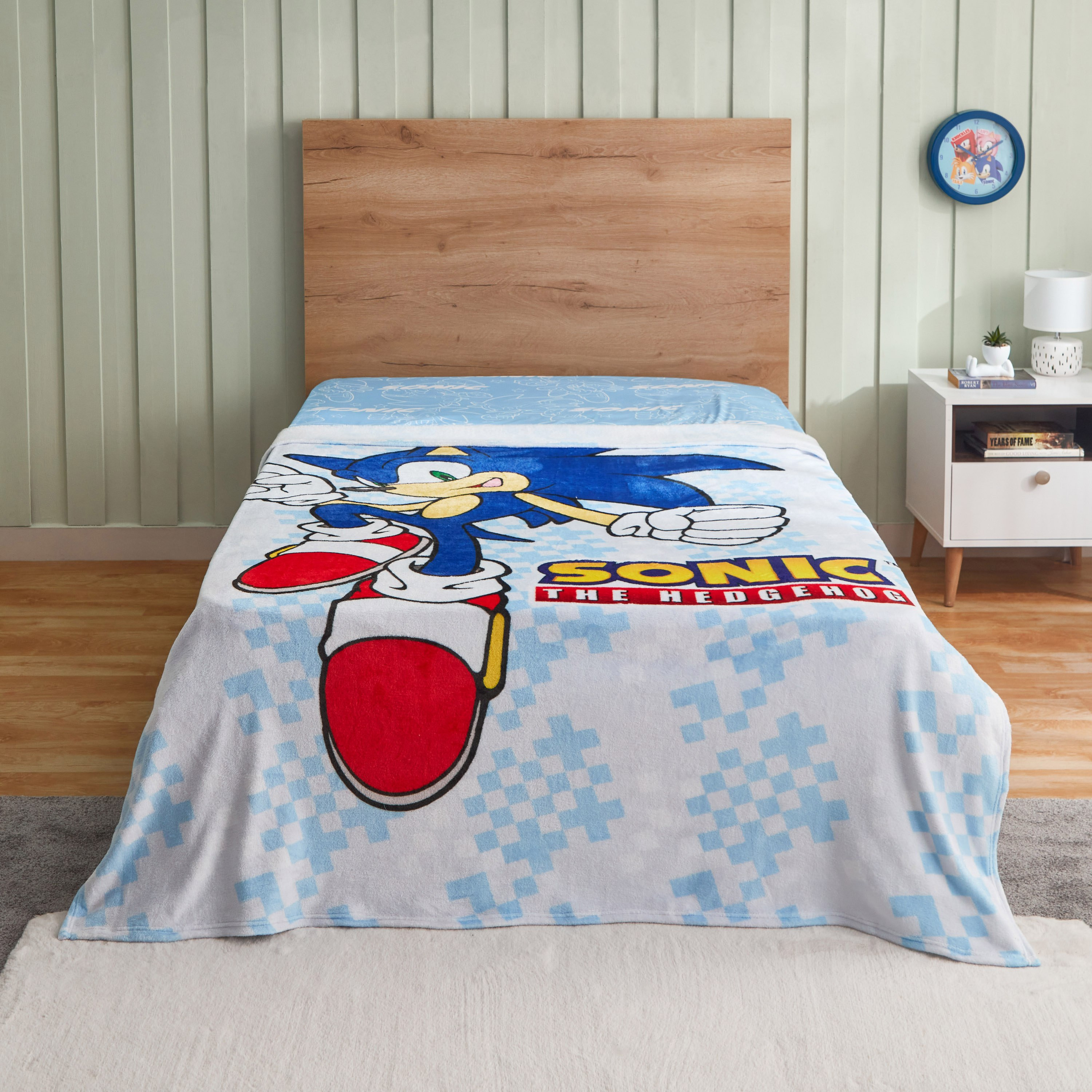بطانية فلانيل بتصميم سونيك ذا هيدجهوج - 150x200 سم-hbxhomeware-hbxkidsandyouth-image-2