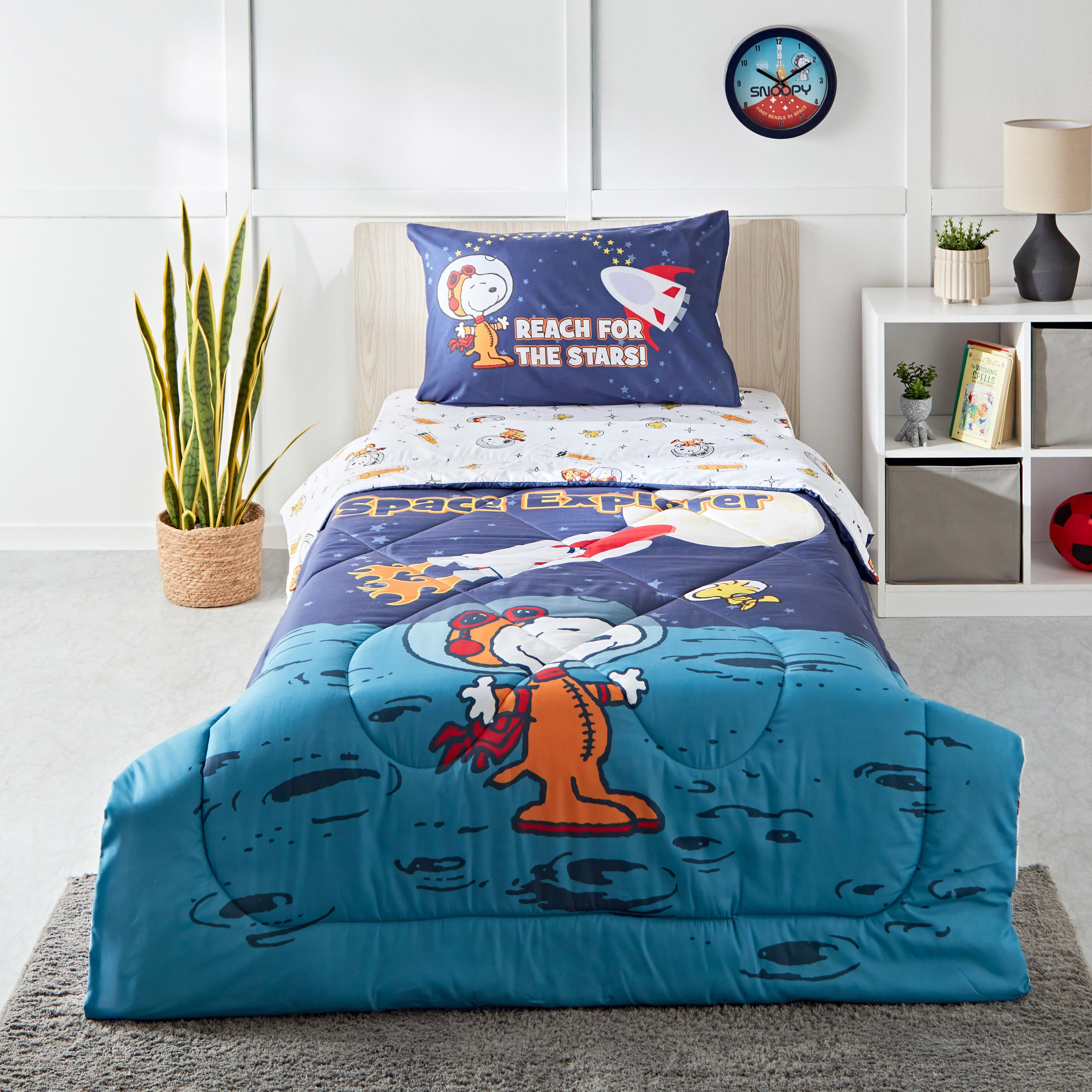 طقم لحاف فردي قطعتين سنوبي بينت سبيس إكسبلورر - 135x220 سم-hbxhomeware-hbxkidsandyouth-image-2