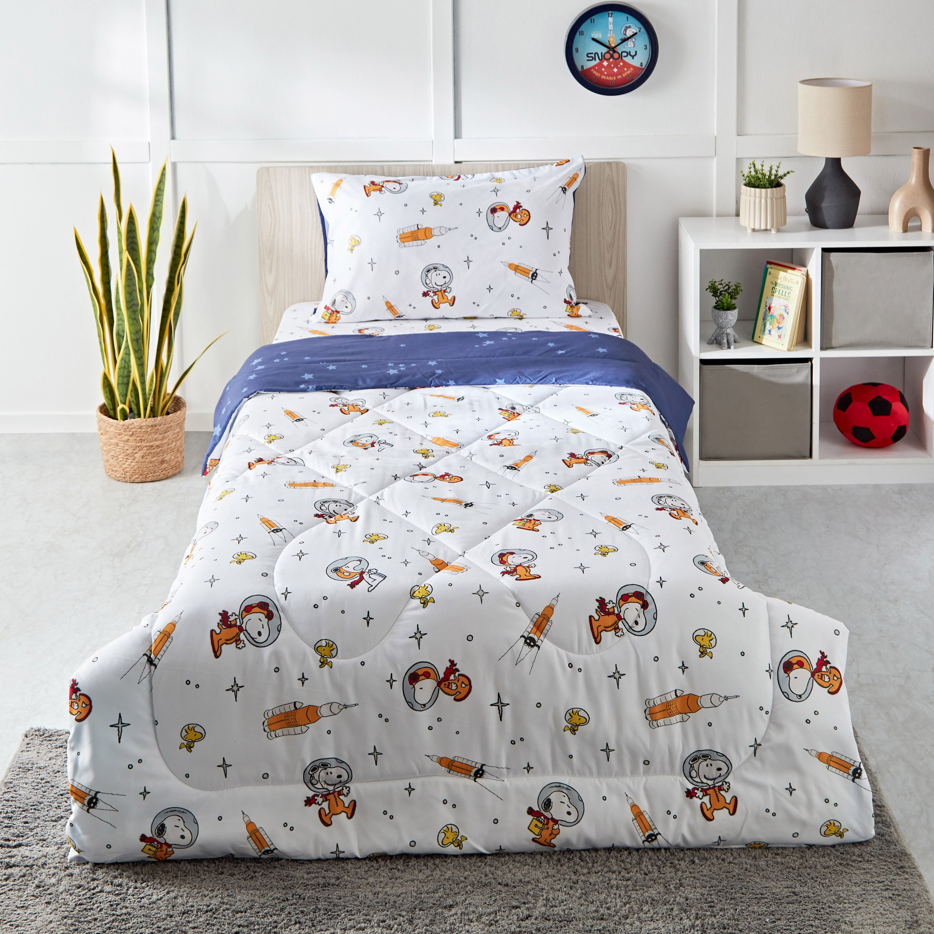 طقم لحاف فردي قطعتين سنوبي بينت سبيس إكسبلورر - 135x220 سم-hbxhomeware-hbxkidsandyouth-image-3