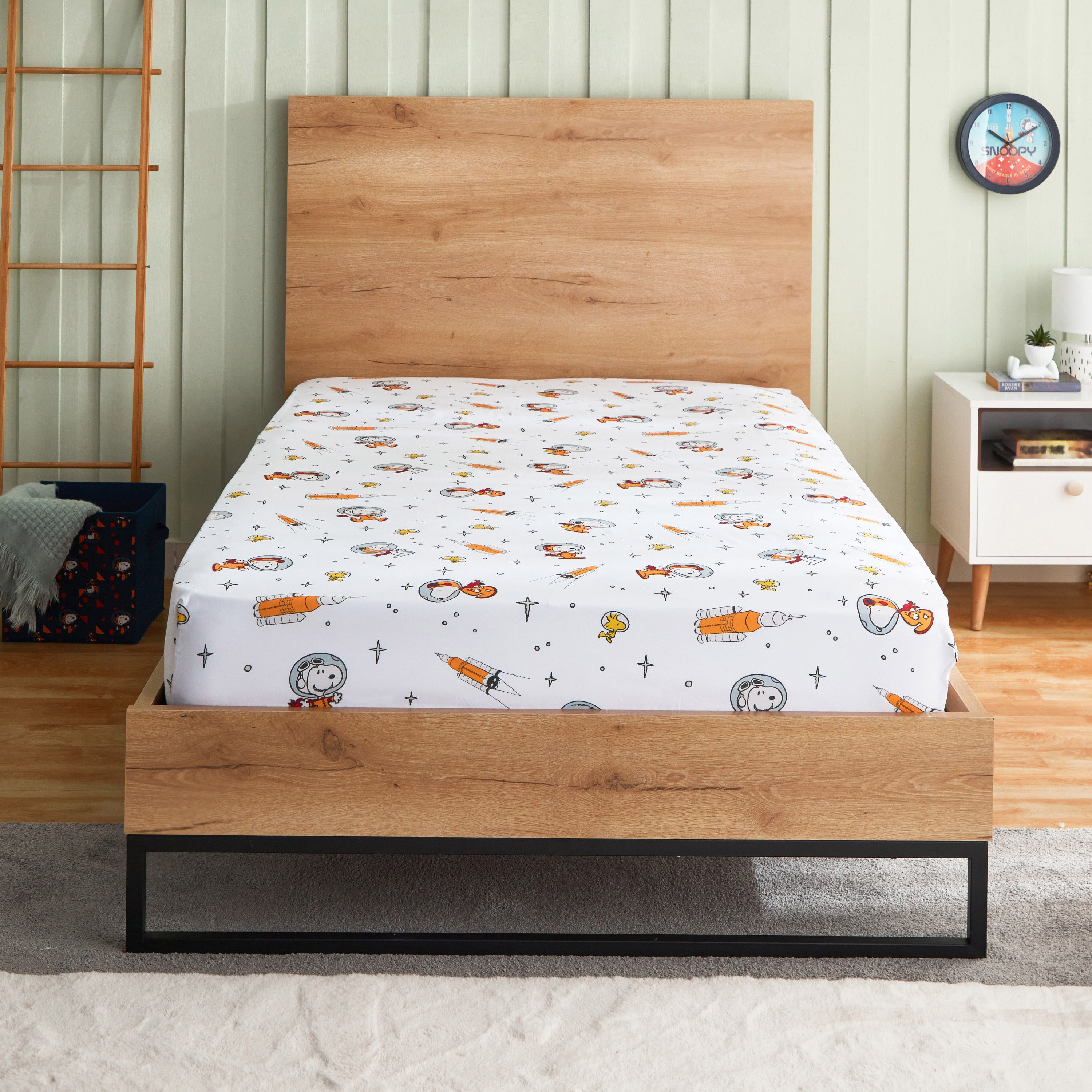 شرشف مطّاطي توين بتصميم سنوبي - 120x200+25 سم-hbxhomeware-hbxkidsandyouth-image-2