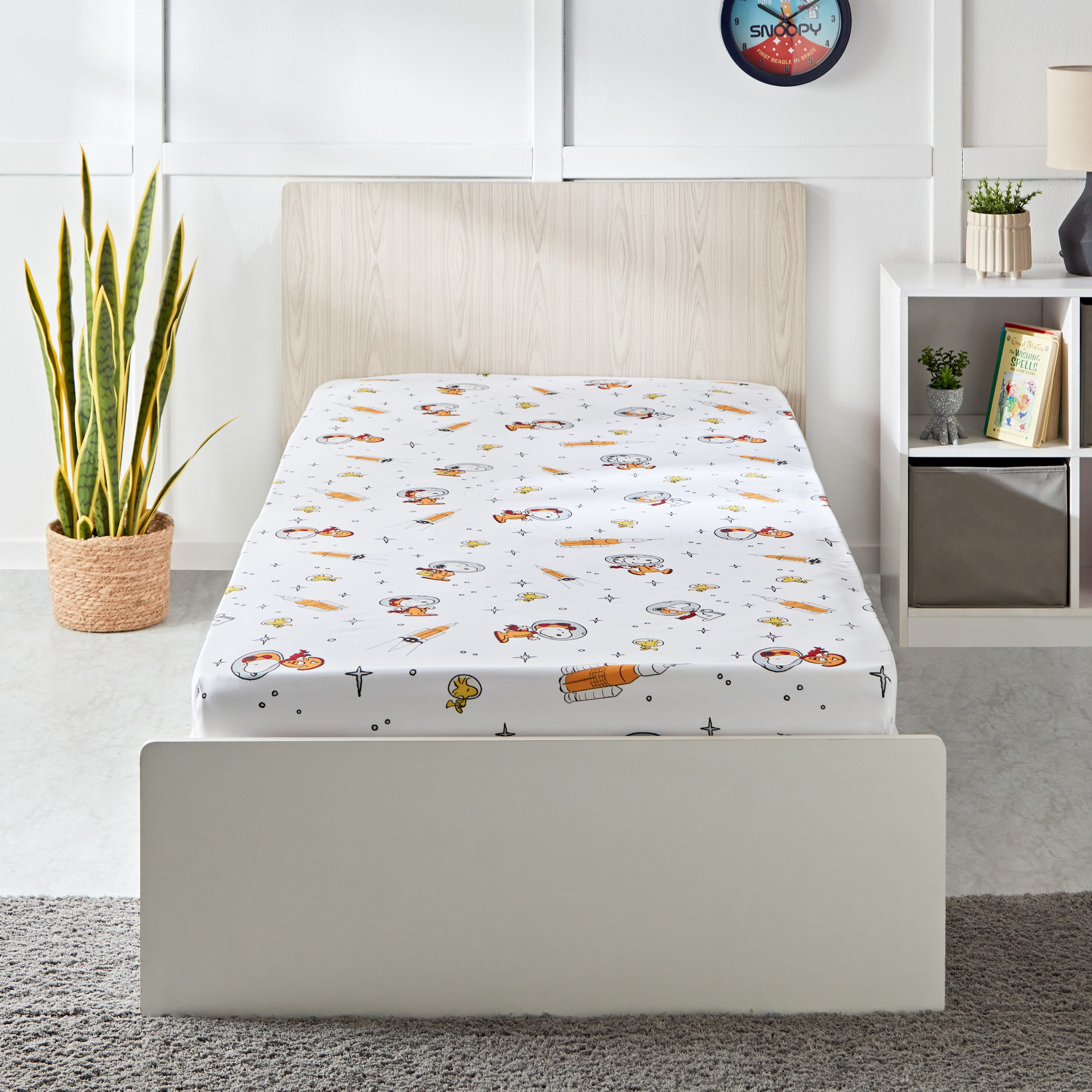 شرشف مطّاطي سينجل بتصميم سنوبي - 90x200+25 سم-hbxhomeware-hbxkidsandyouth-image-2
