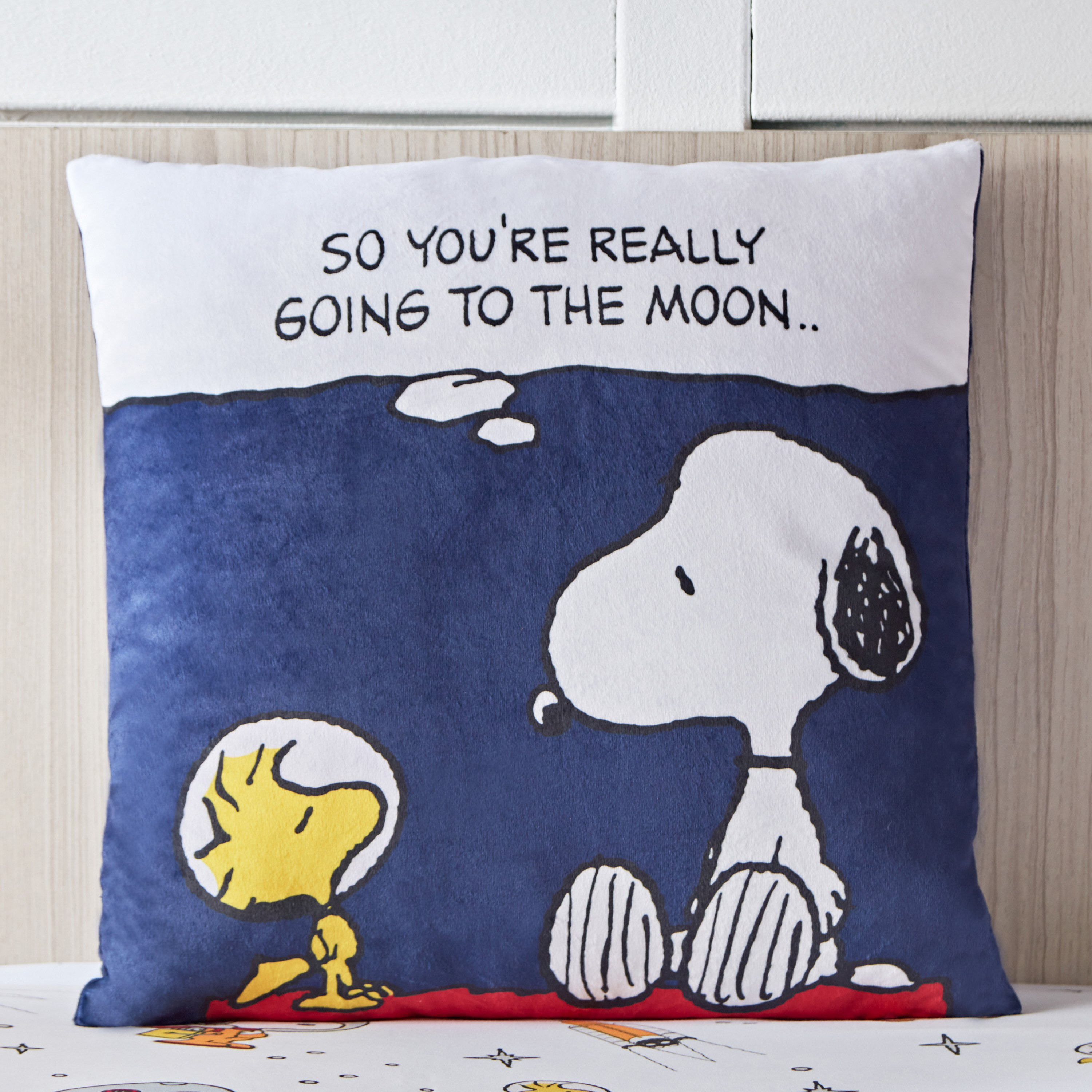 Snoopy Going to the Moon Cushion - 40x40 cm-hbxhomeware-hbxkidsandyouth-image-1