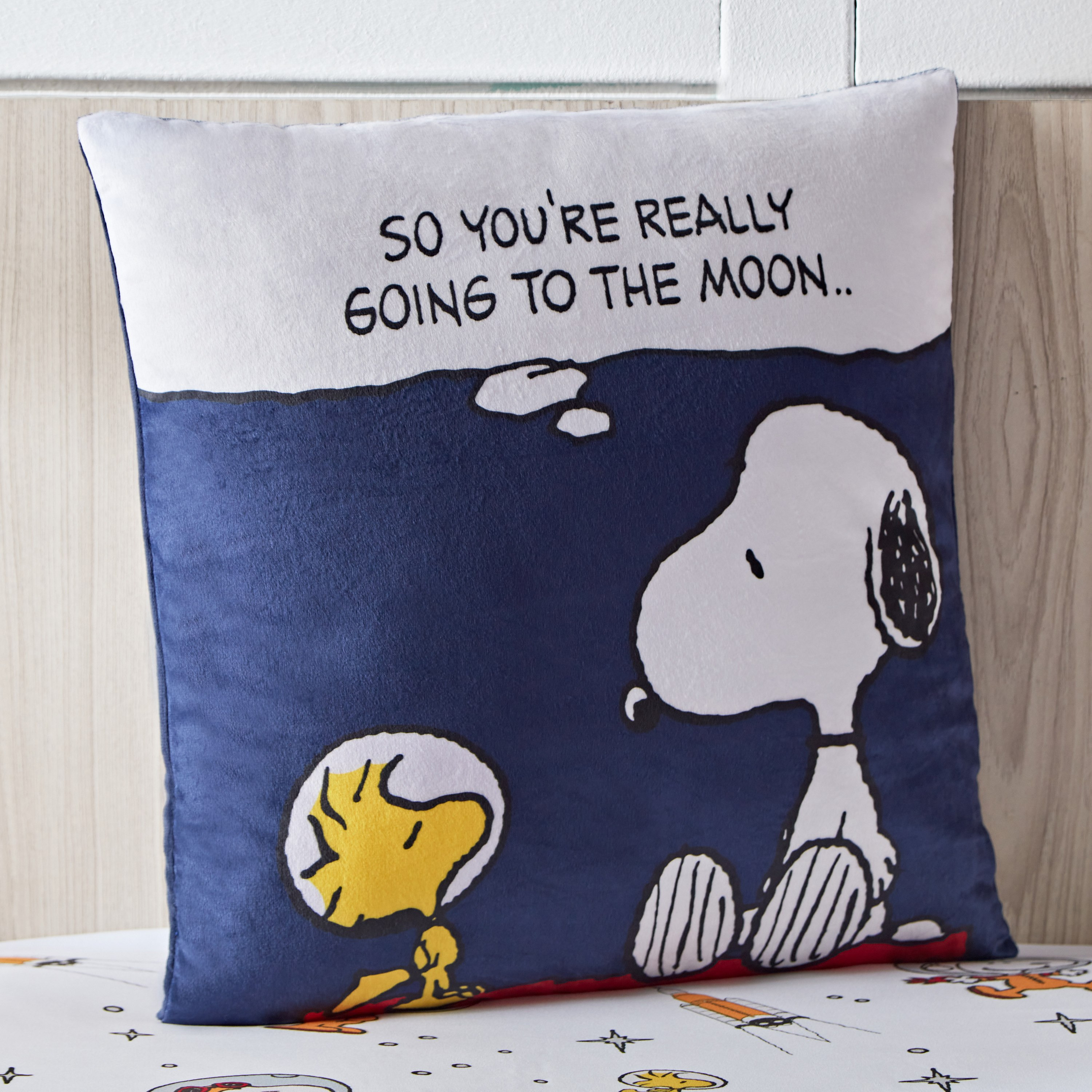 Snoopy Going to the Moon Cushion - 40x40 cm-hbxhomeware-hbxkidsandyouth-image-2