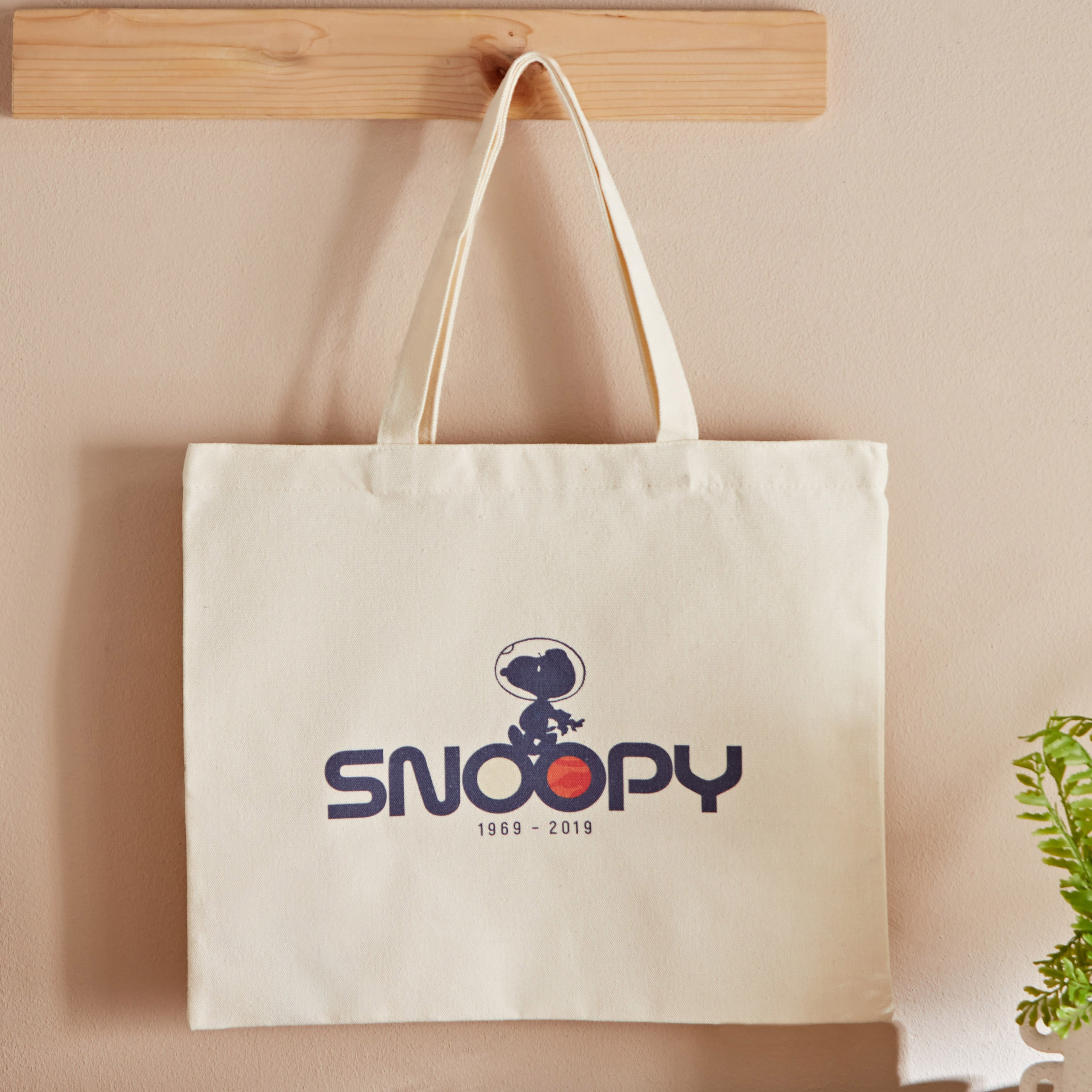 Snoopy Peanut Cotton Canvas Shopping Bag - 34x39 cm-hbxhomeware-hbxkidsandyouth-image-1