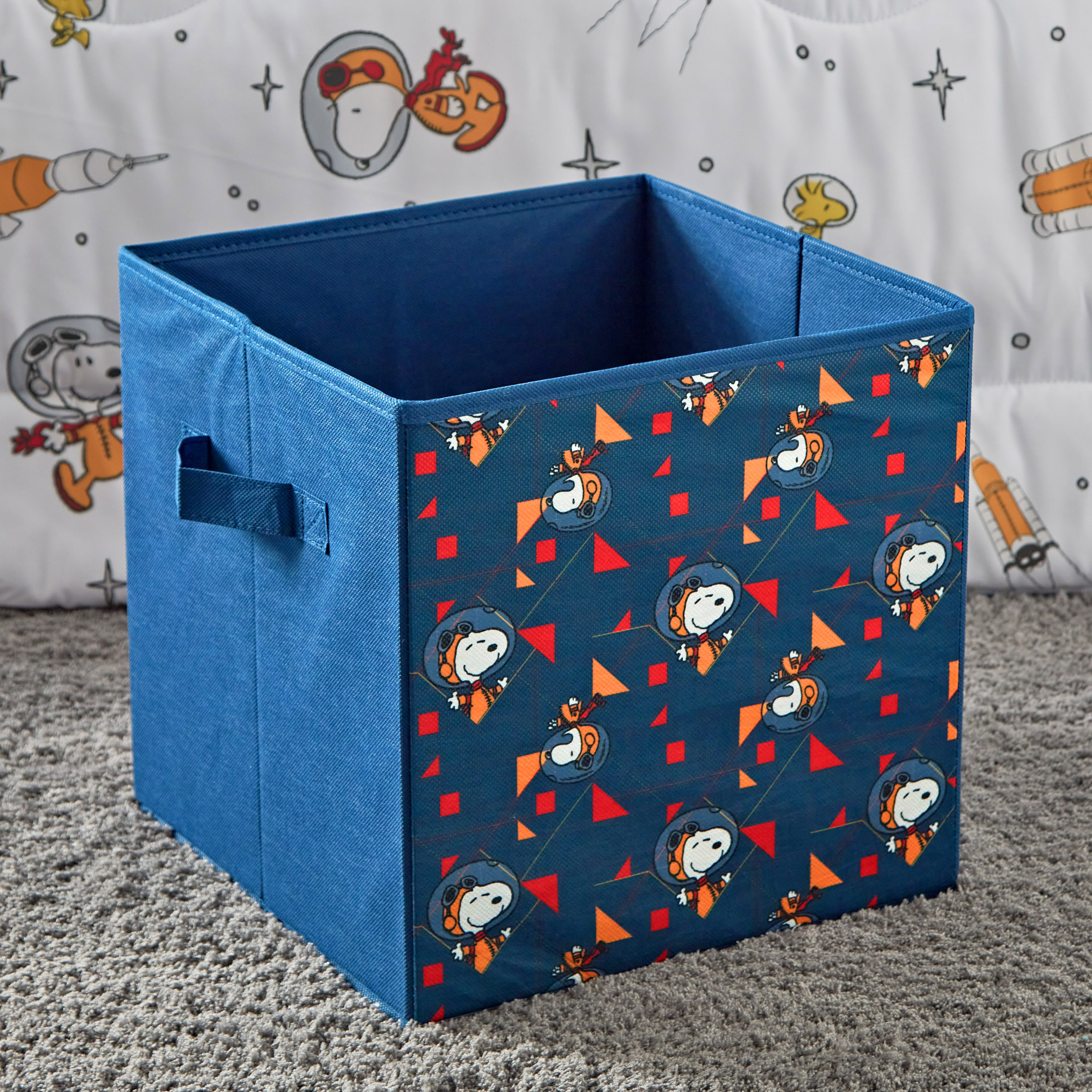 صندوق تخزين قابل للطي بطبعات سنوبي بينات- 26.6x26.6x26.6 سم-hbxbedroom-bedroomaccessories-bedroomstorage-image-1