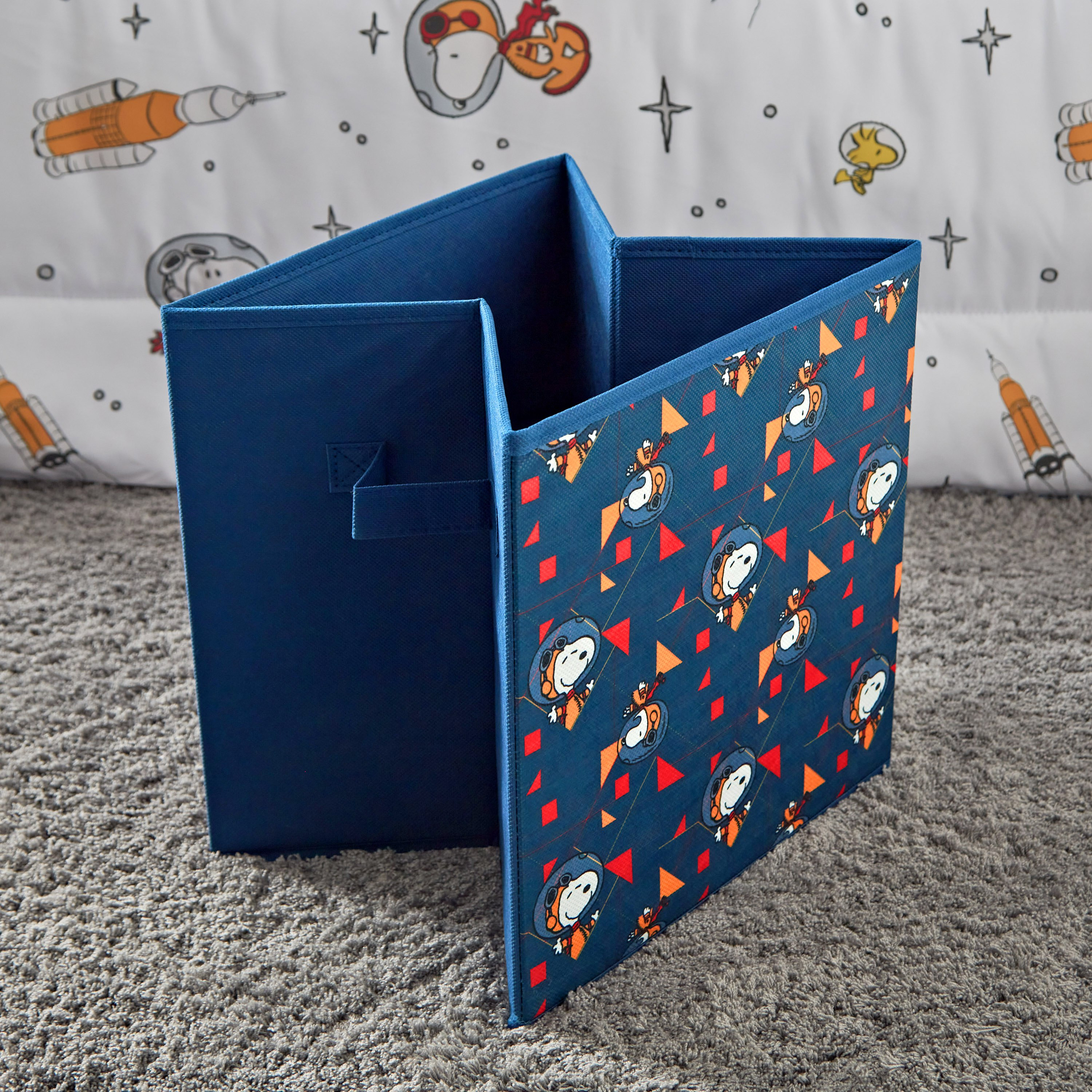صندوق تخزين قابل للطي بطبعات سنوبي بينات- 26.6x26.6x26.6 سم-hbxbedroom-bedroomaccessories-bedroomstorage-image-3