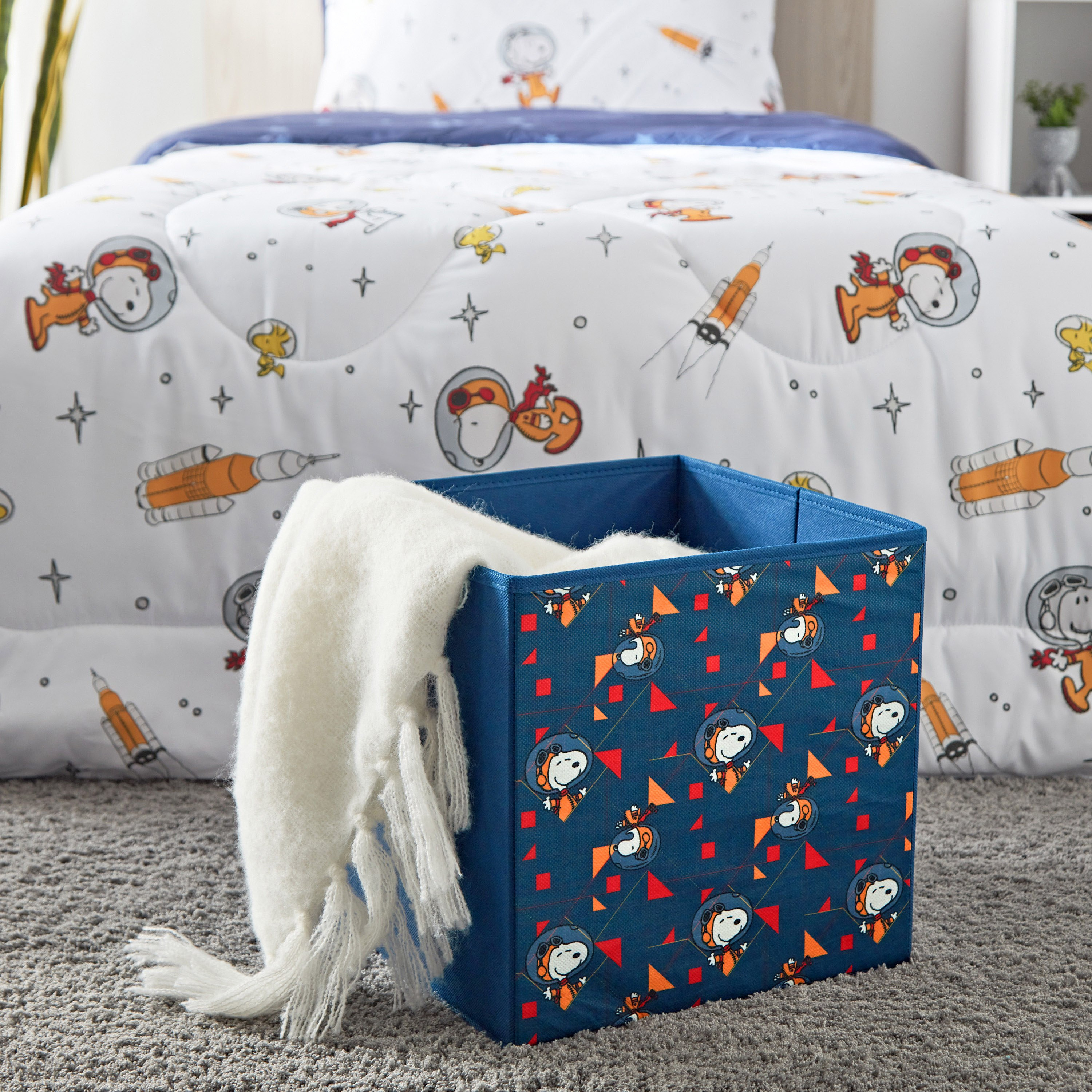 صندوق تخزين قابل للطي بطبعات سنوبي بينات- 26.6x26.6x26.6 سم-hbxbedroom-bedroomaccessories-bedroomstorage-image-5