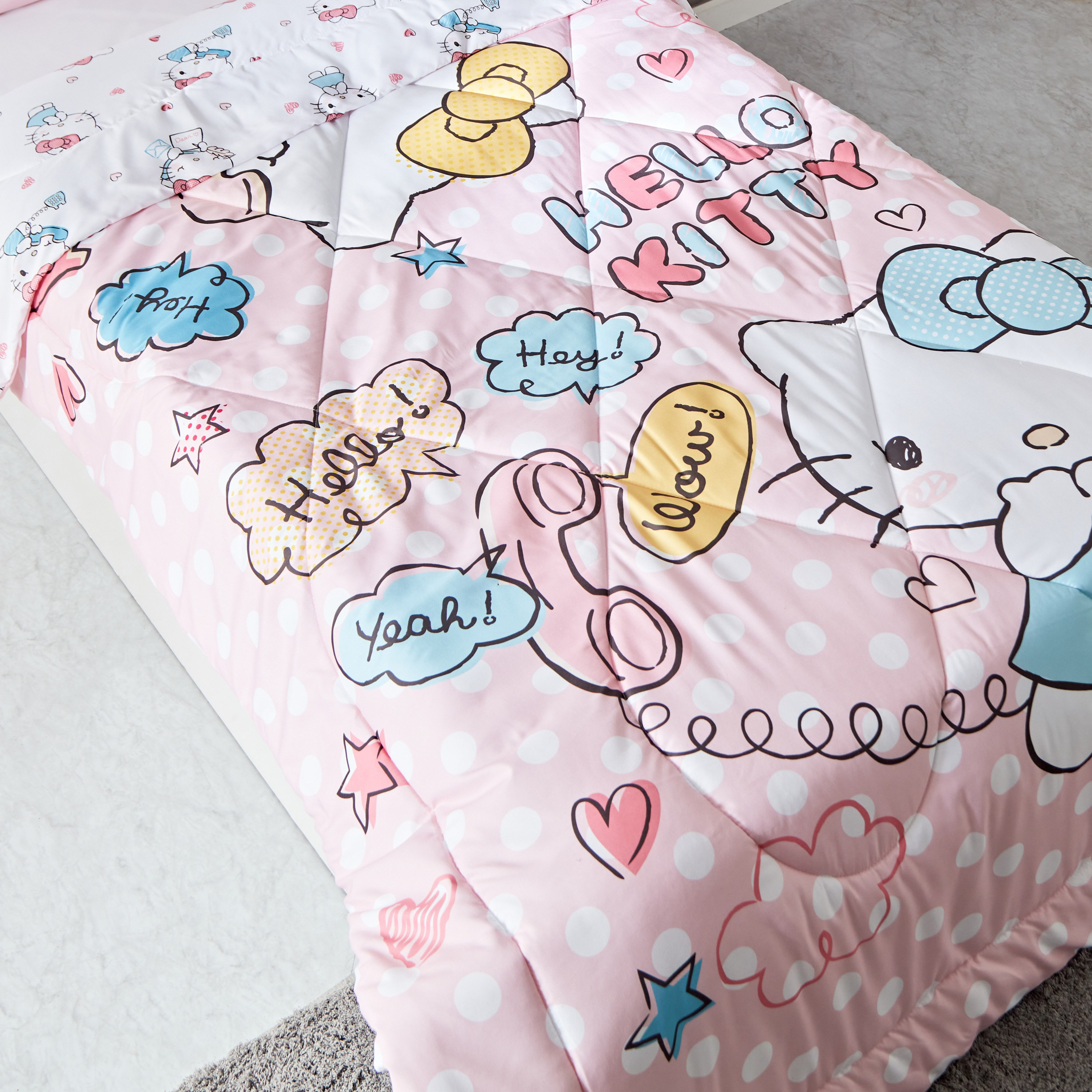 Hello Kitty 2-Piece Single Comforter Set - 135x220 cm-hbxhomeware-hbxkidsandyouth-image-4