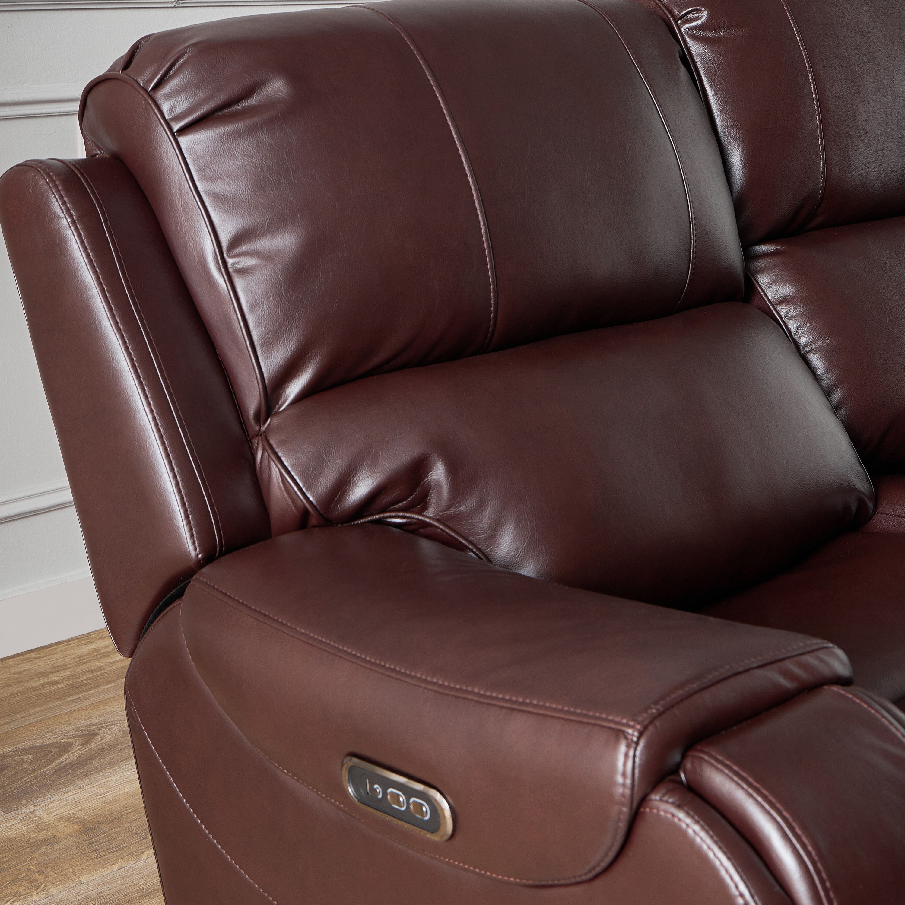 Brantford Dual Electric Power 3-Seater Faux Leather Recliner with Headrest-hbxfurniture-sofasandarmchairs-reclinersofas-image-13