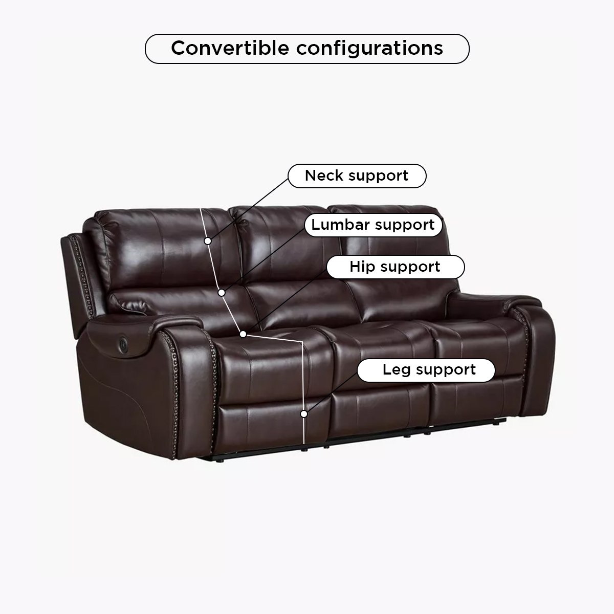 Brantford Dual Electric Power 3-Seater Faux Leather Recliner with Headrest-hbxfurniture-sofasandarmchairs-reclinersofas-image-7