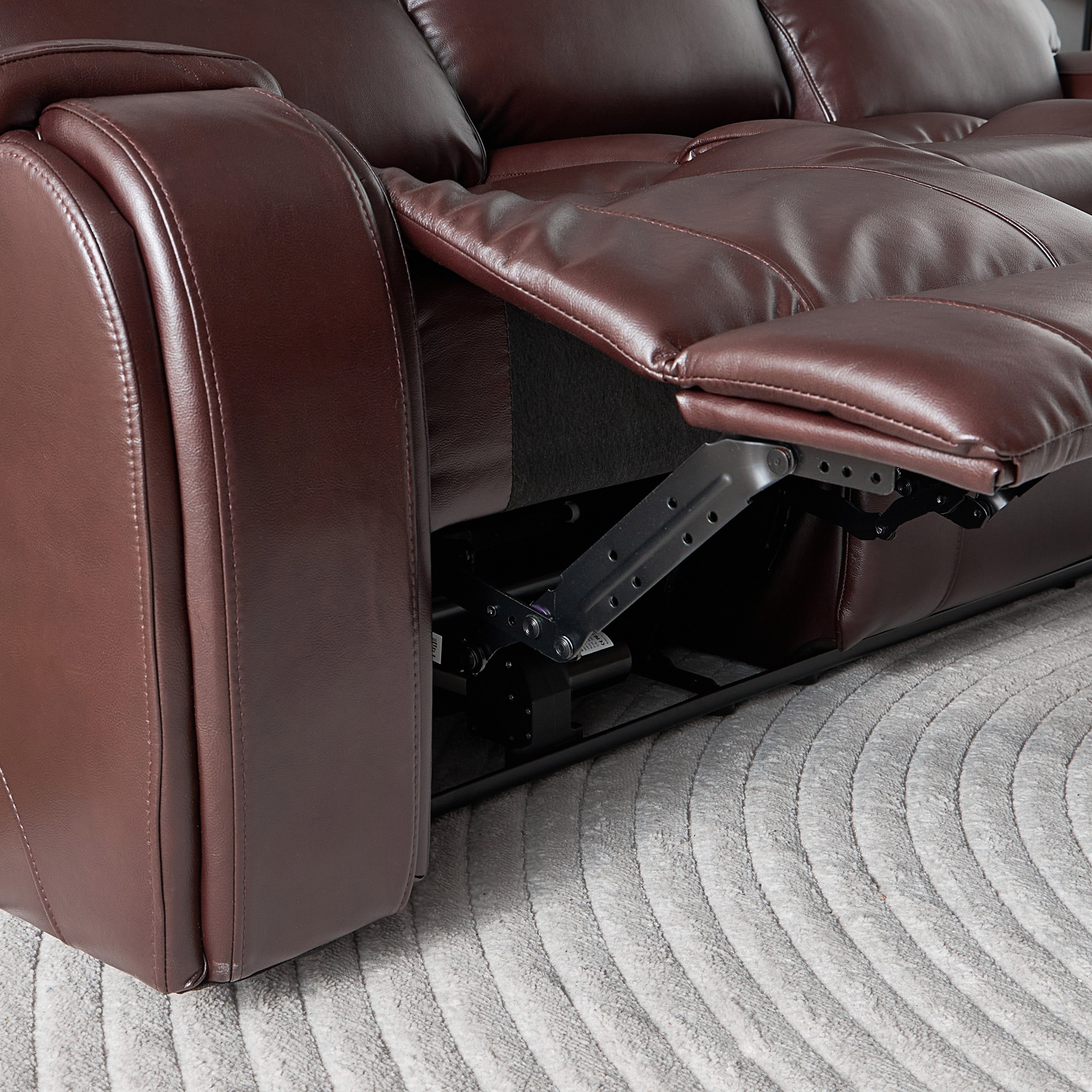 Brantford Dual Electric Power 3-Seater Faux Leather Recliner with Headrest-hbxfurniture-sofasandarmchairs-reclinersofas-image-8