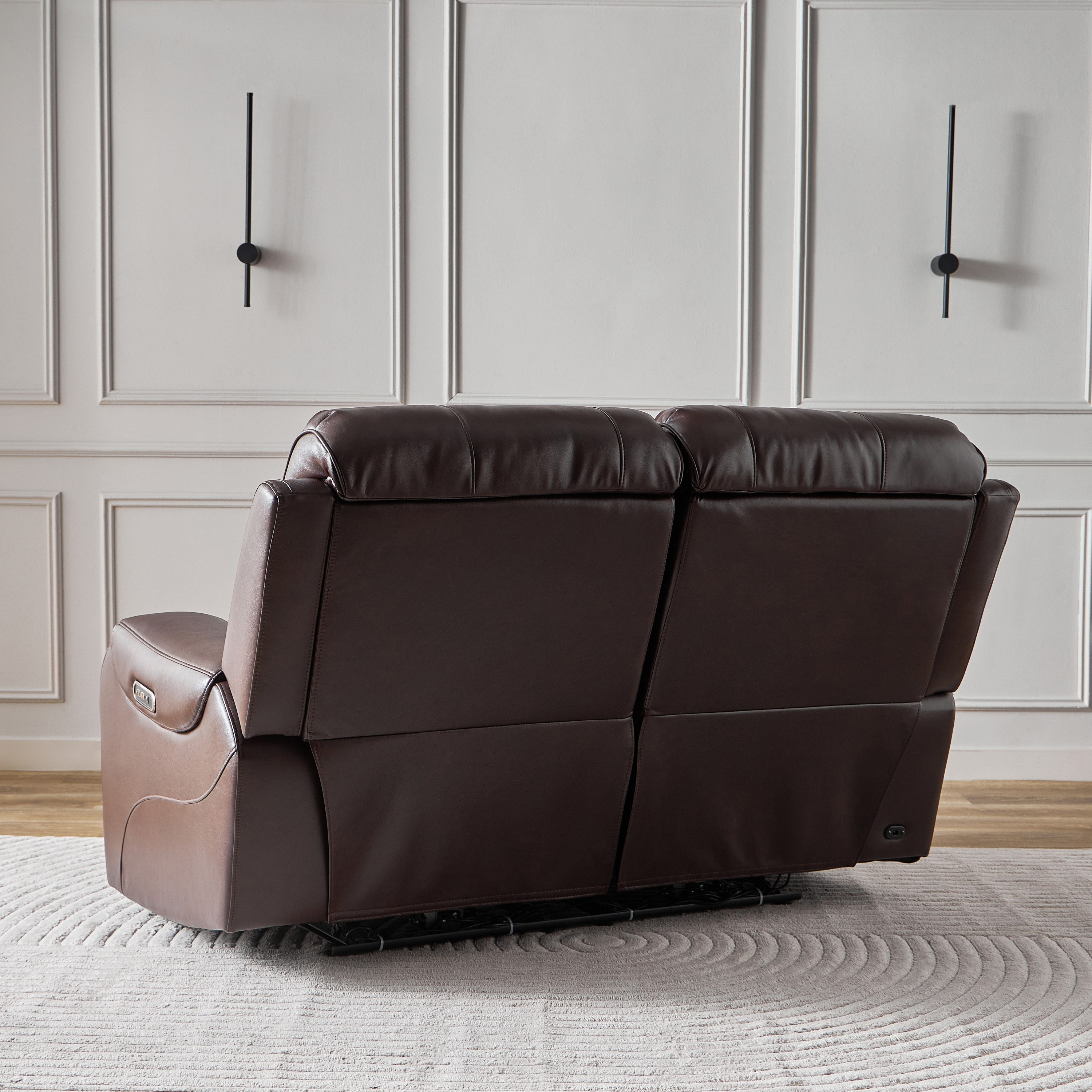 Brantford Dual Electric Power 2-Seater Faux Leather Recliner with Headrest-hbxfurniture-sofasandarmchairs-reclinersofas-image-14