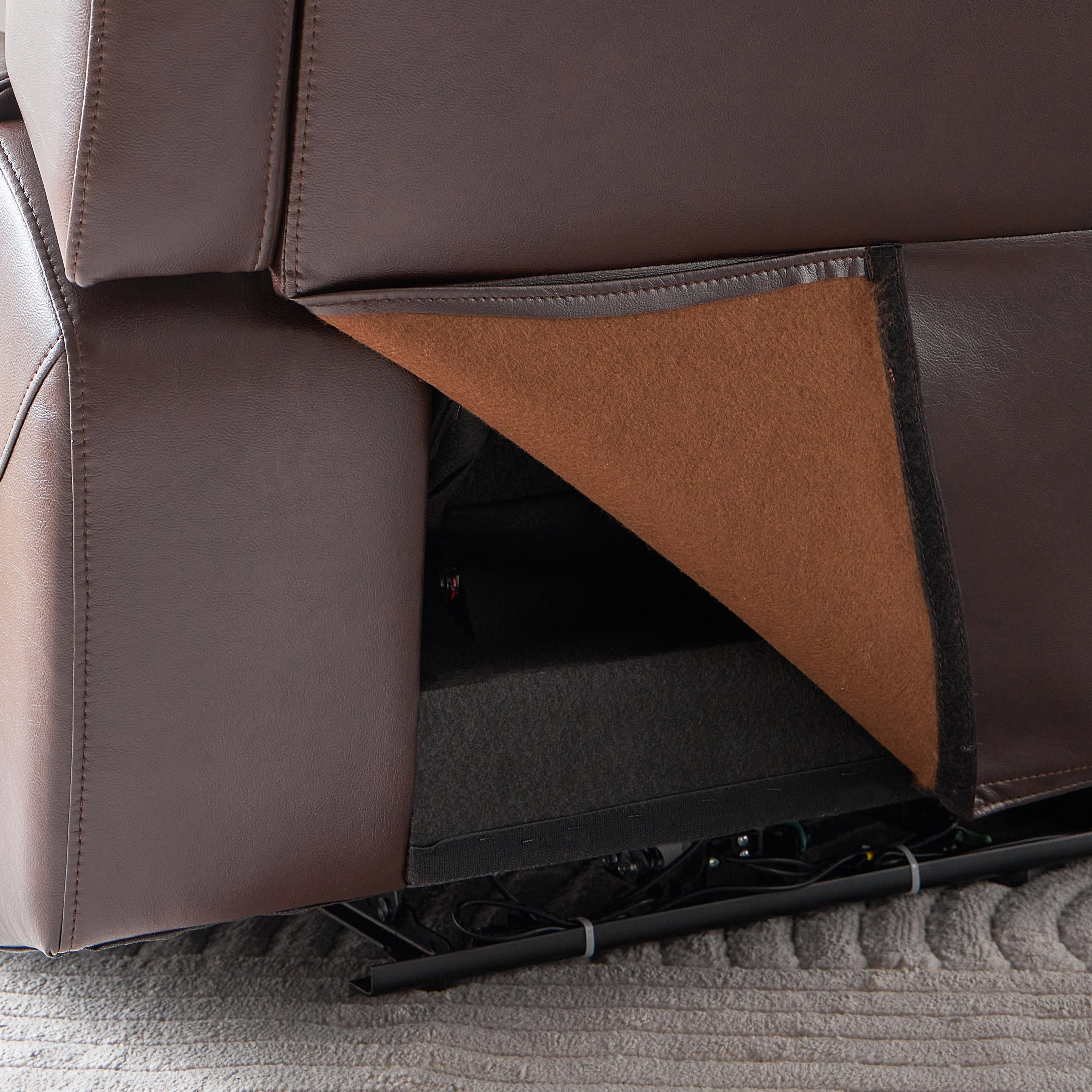 Brantford Dual Electric Power 2-Seater Faux Leather Recliner with Headrest-hbxfurniture-sofasandarmchairs-reclinersofas-image-15